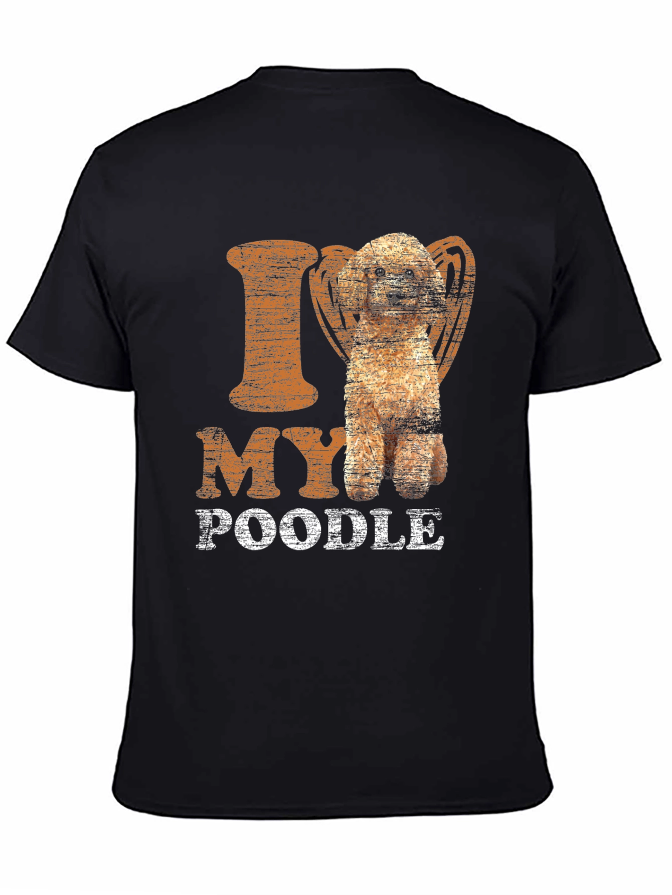 Black I Love My Poodle T-Shirt - Dog Lover Tee view 4