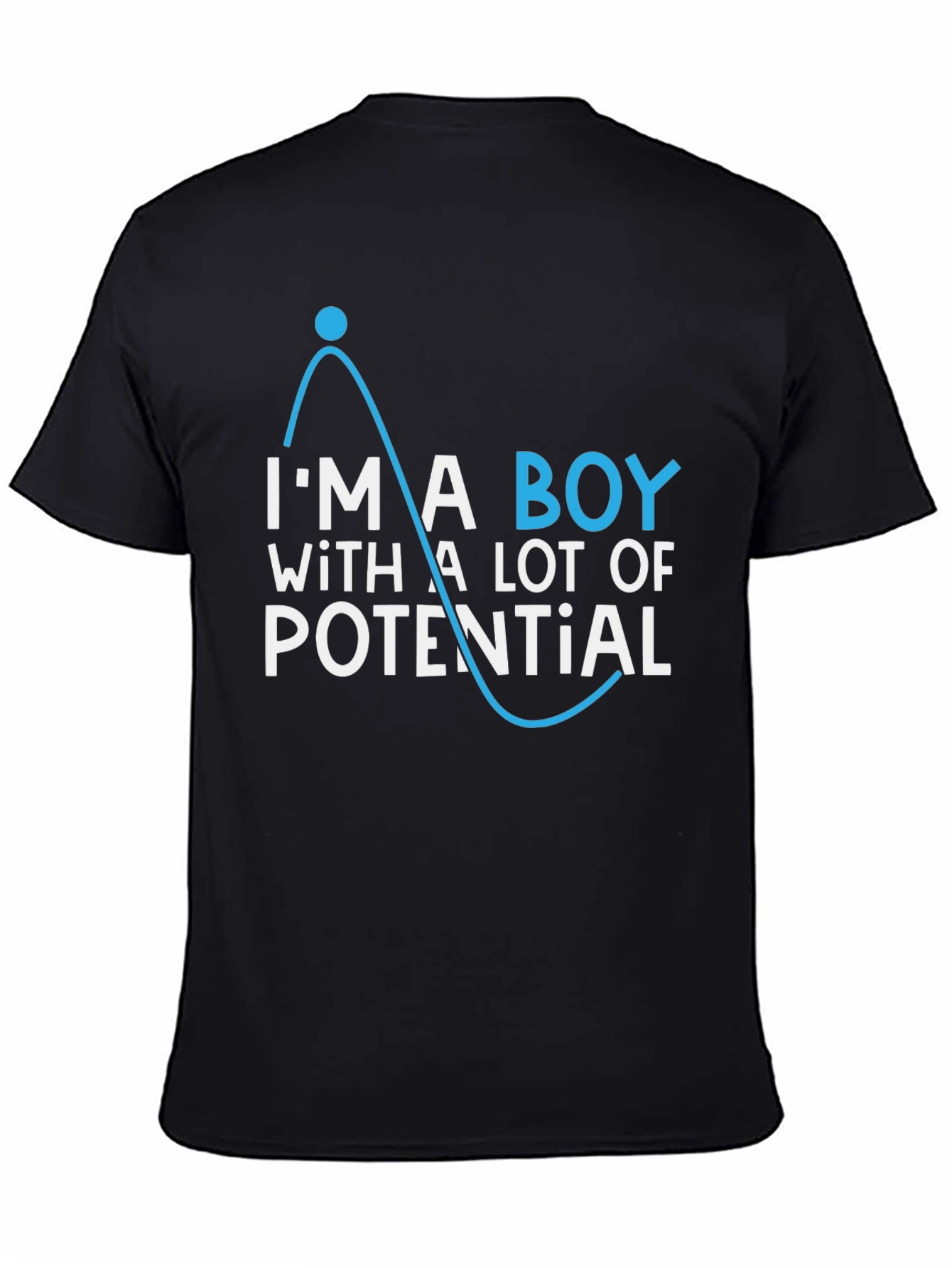 Black Potential Boy T-Shirt - Funny Physics Tee view 4