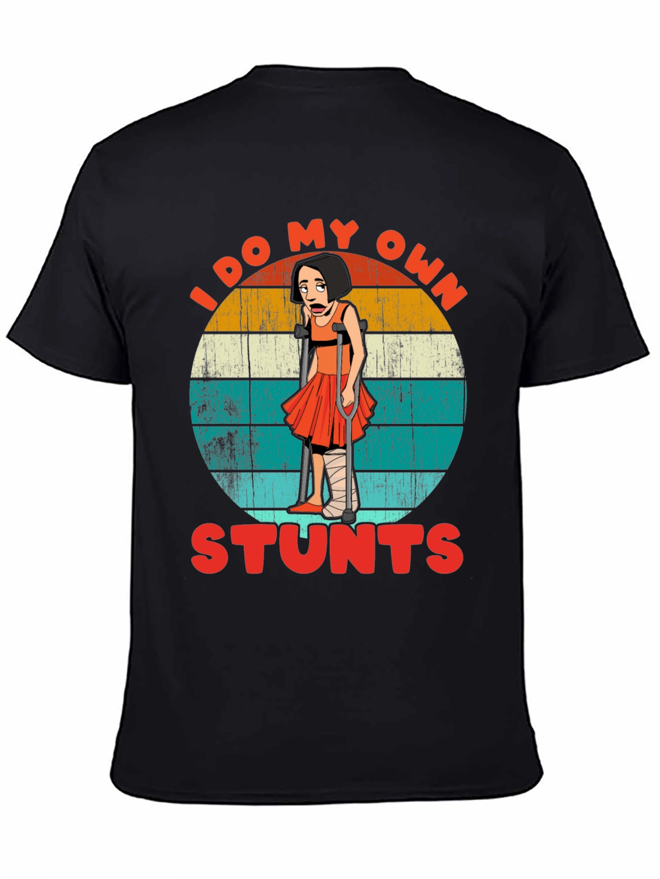 Black I Do My Own Stunts Graphic T-Shirt view 4