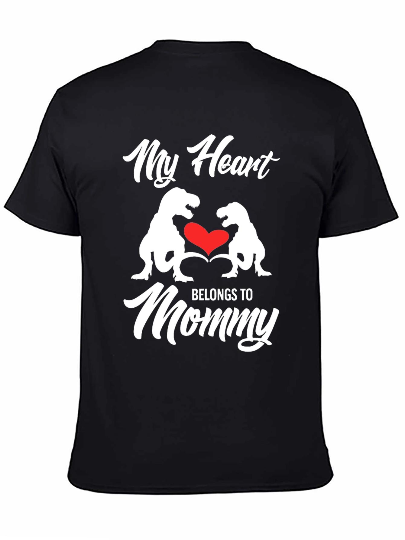 Black My Heart Belongs to Mommy T-Shirt view 4