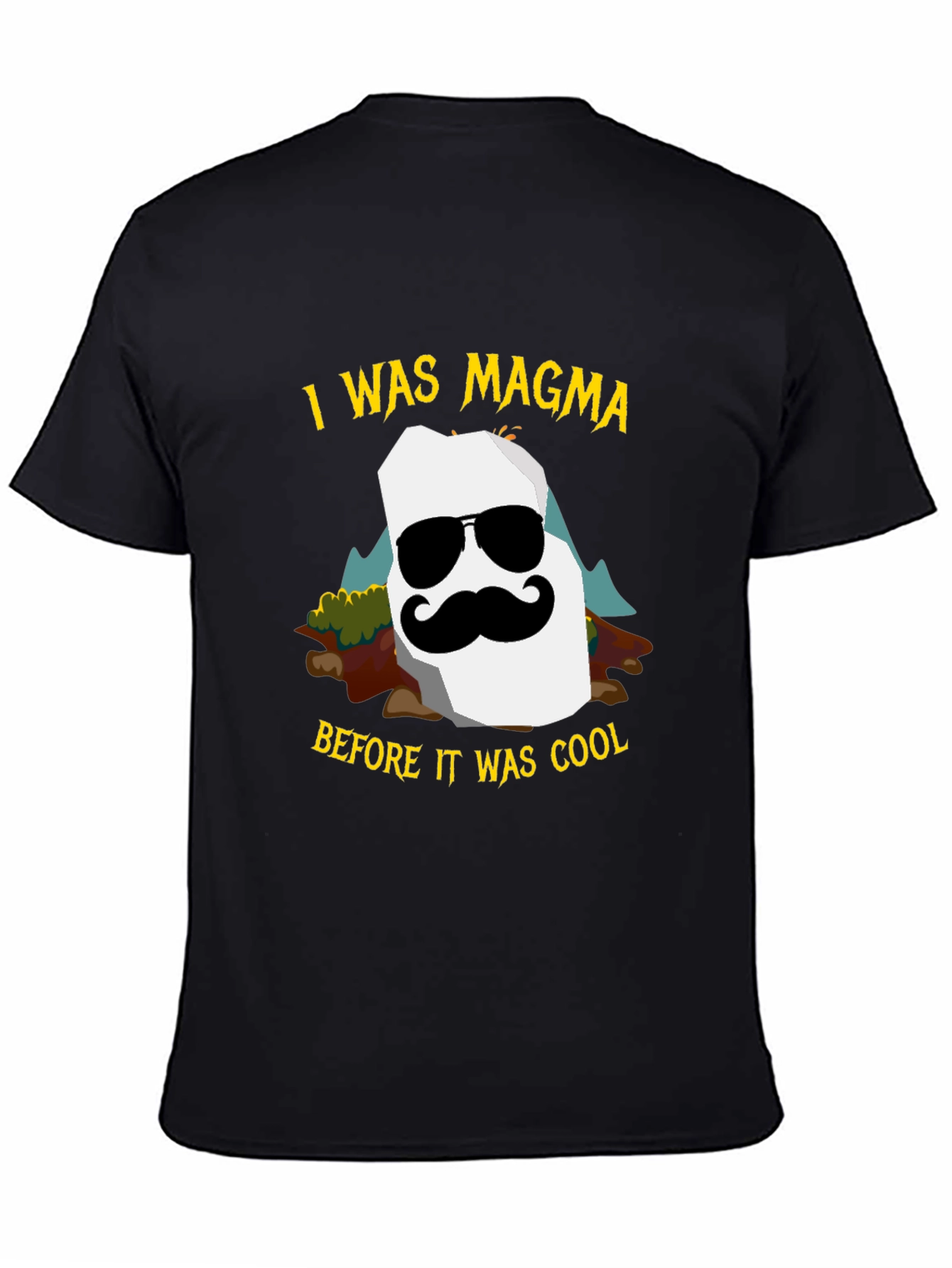Black I Was Magma Cool Graphic Tee - Black view 4