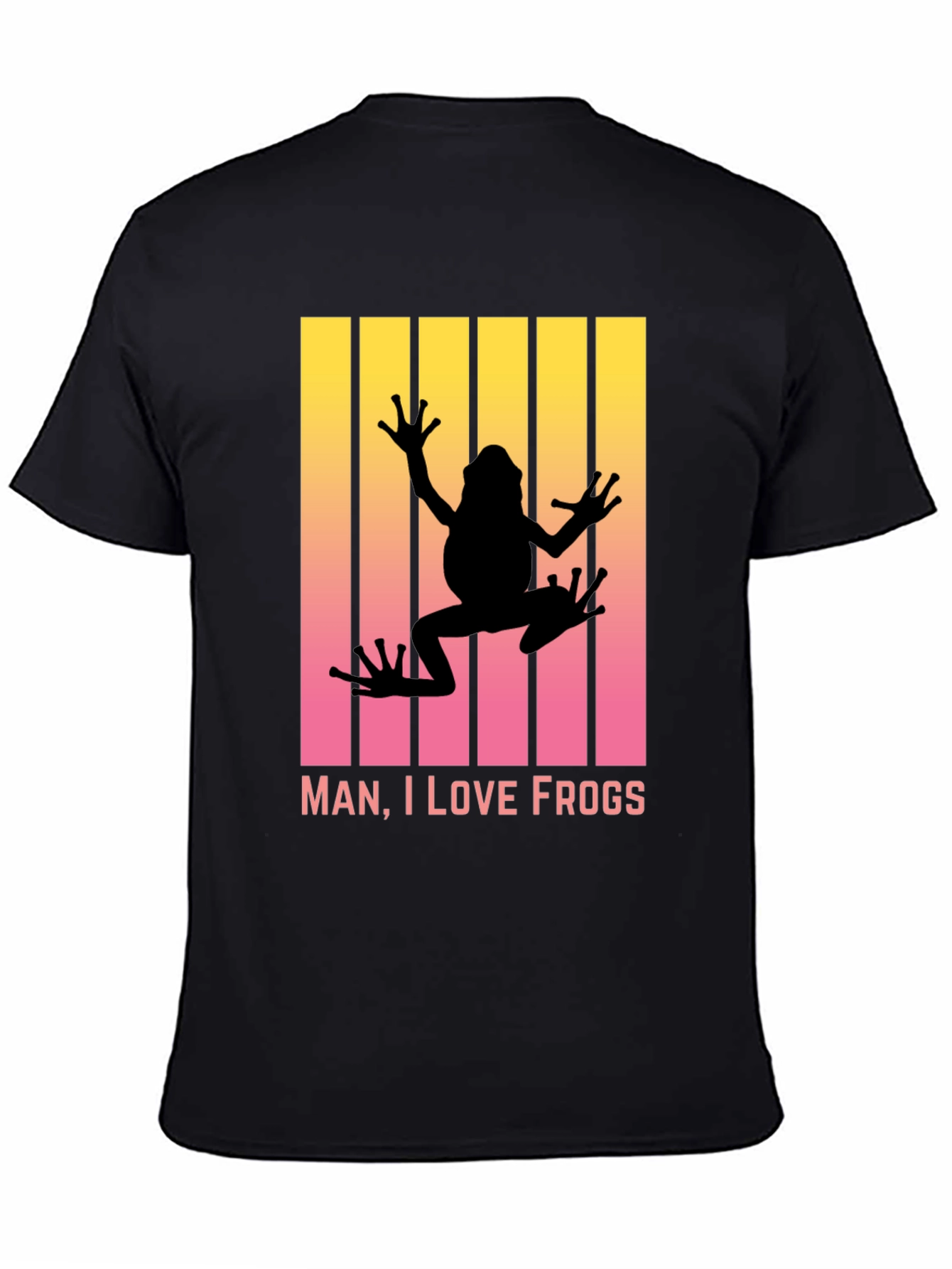 Black Man, I Love Frogs T-Shirt view 4