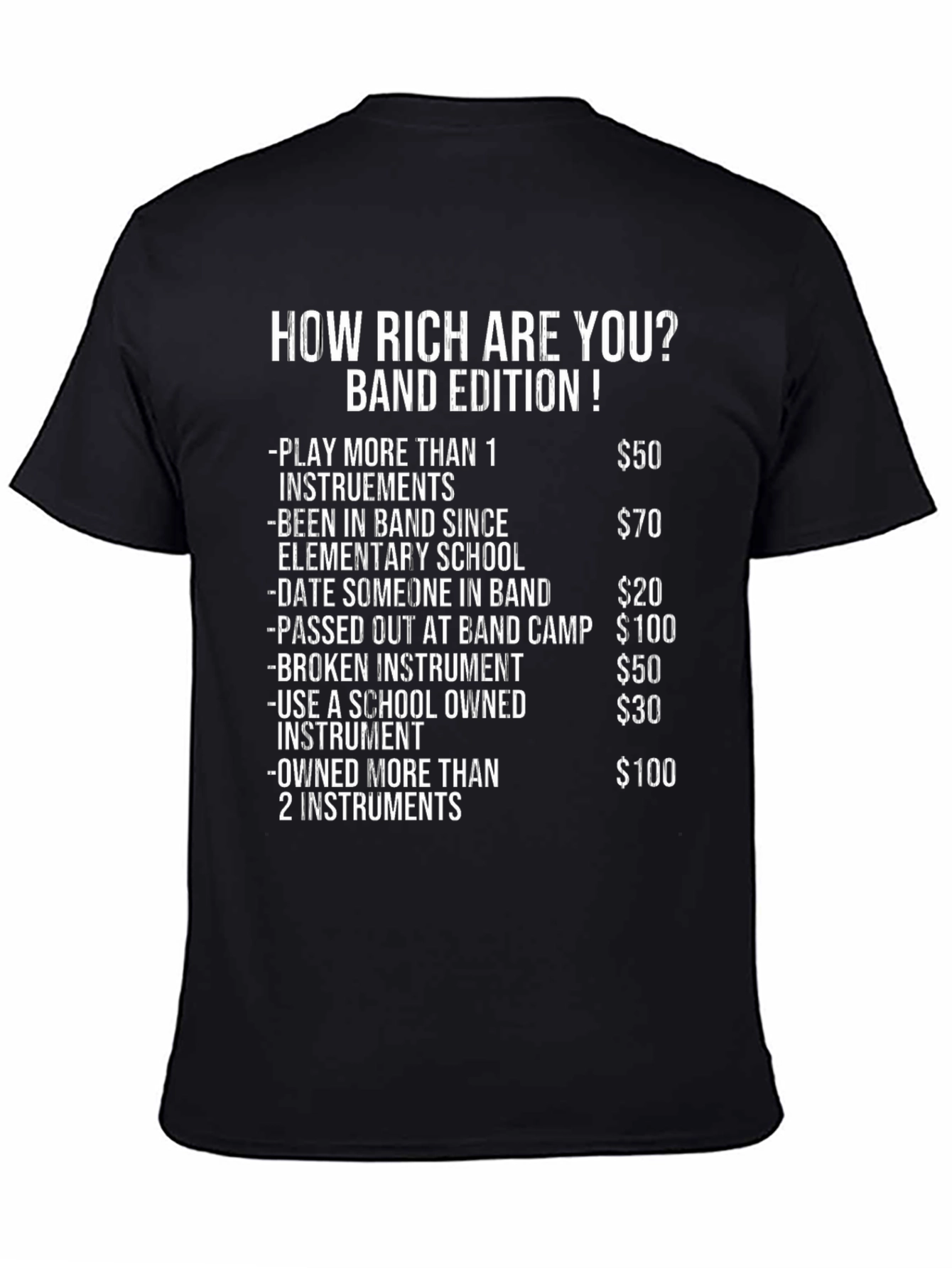 Black Band Edition Funny T-Shirt view 4