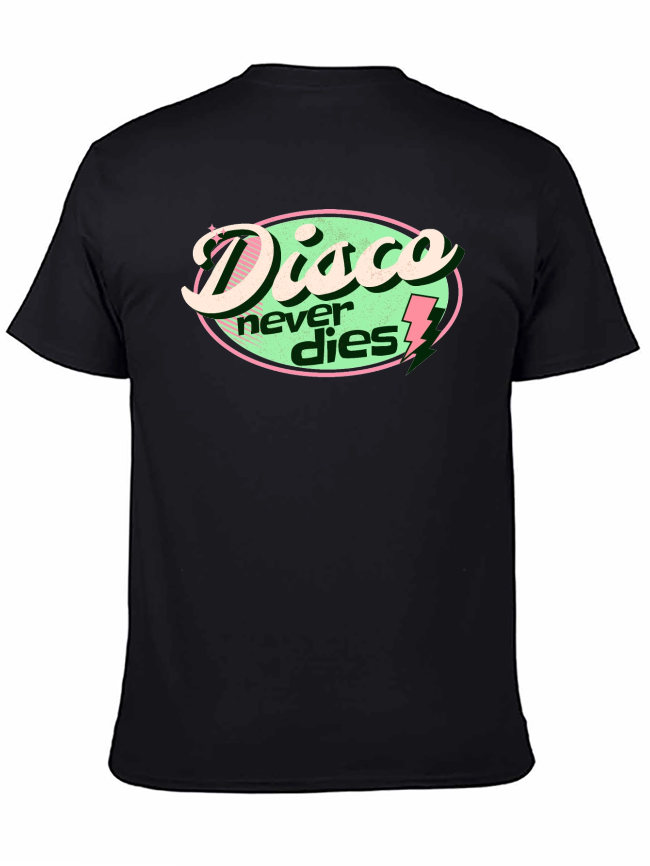 Black Disco Never Dies Graphic T-Shirt view 4