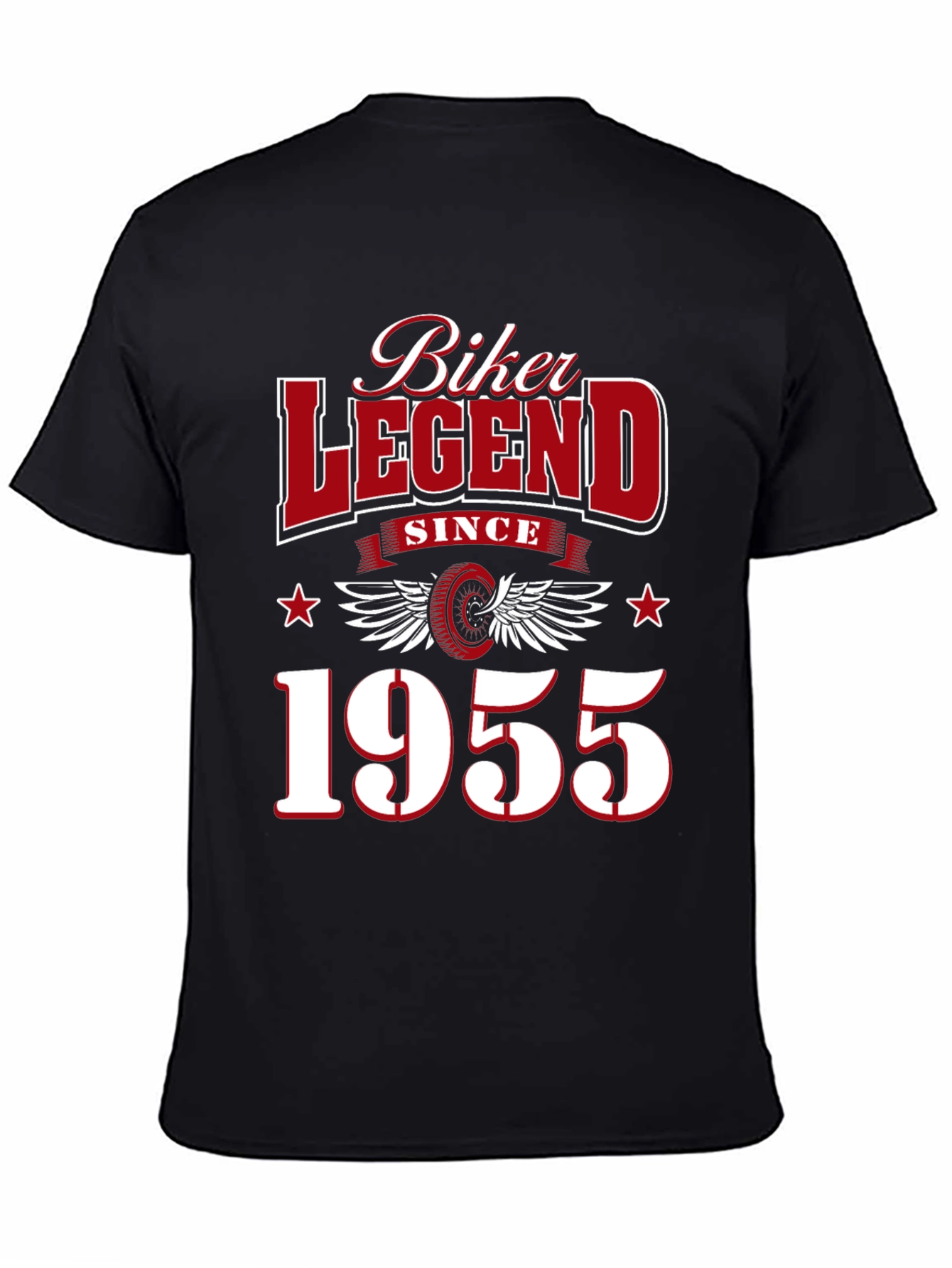 Black Biker Legend Since 1955 Graphic T-Shirt view 4