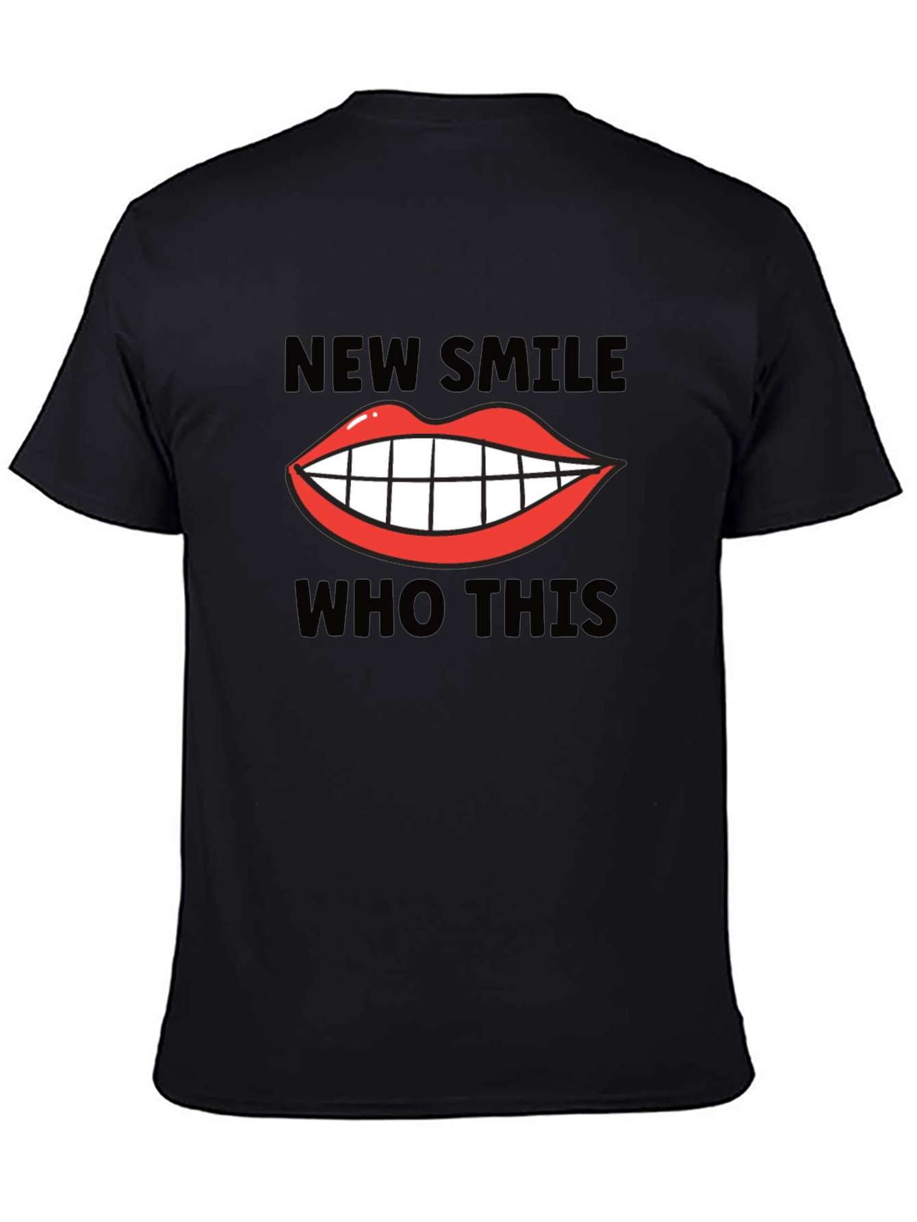 Black New Smile Who This Graphic Tee view 4