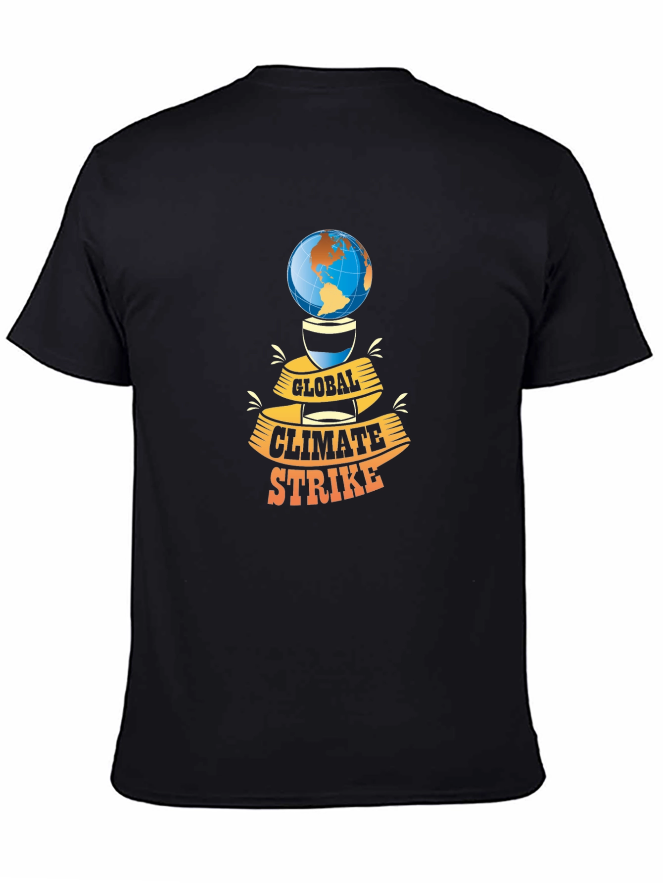 Black Global Climate Strike Graphic Tee - Black view 4