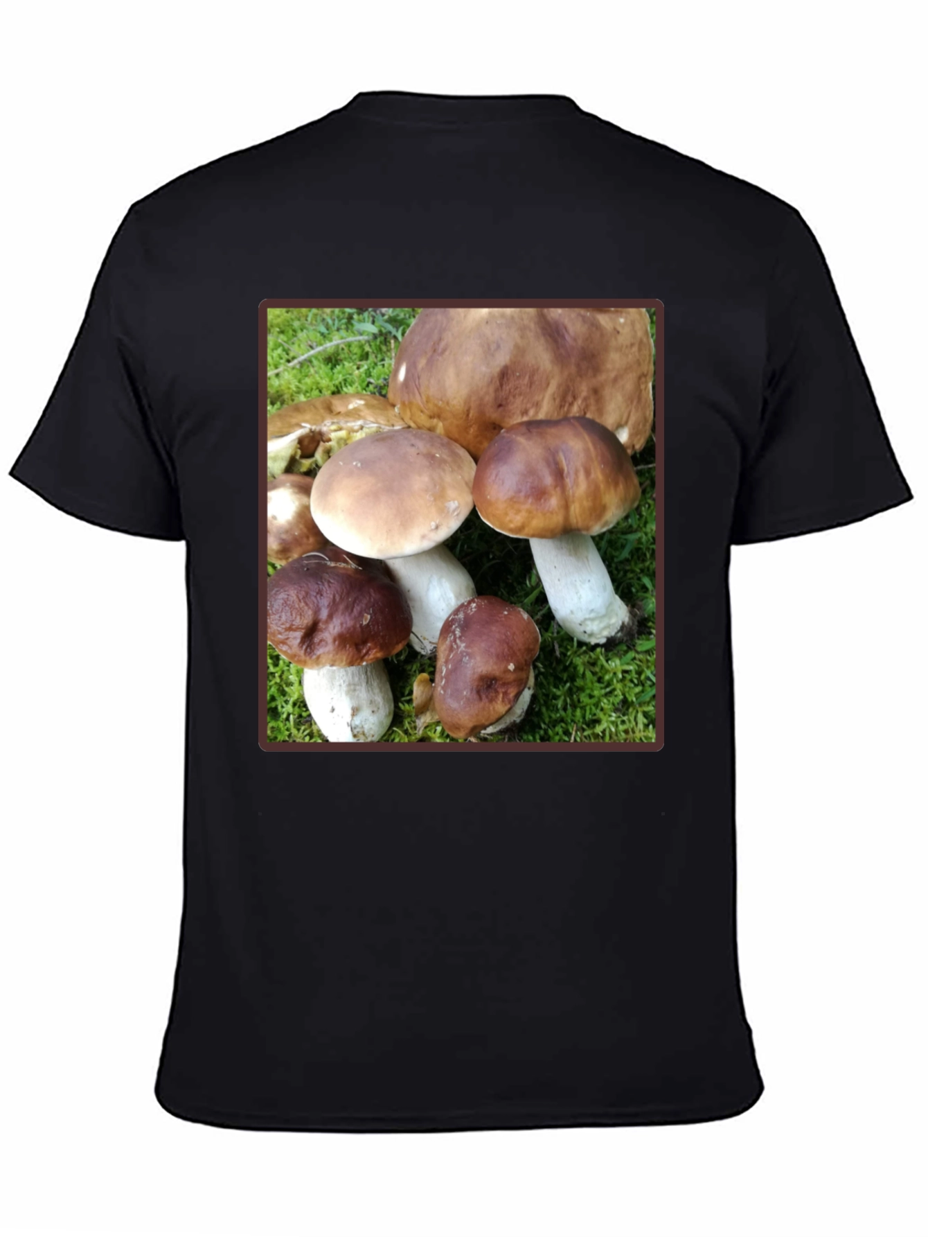 Black Mushroom Graphic T-Shirt - Forest Fungi Tee view 4