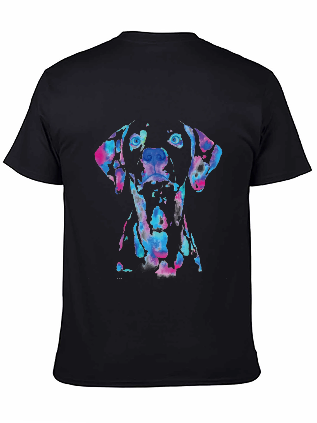 Black Dog Watercolor Graphic Tee - Black view 4