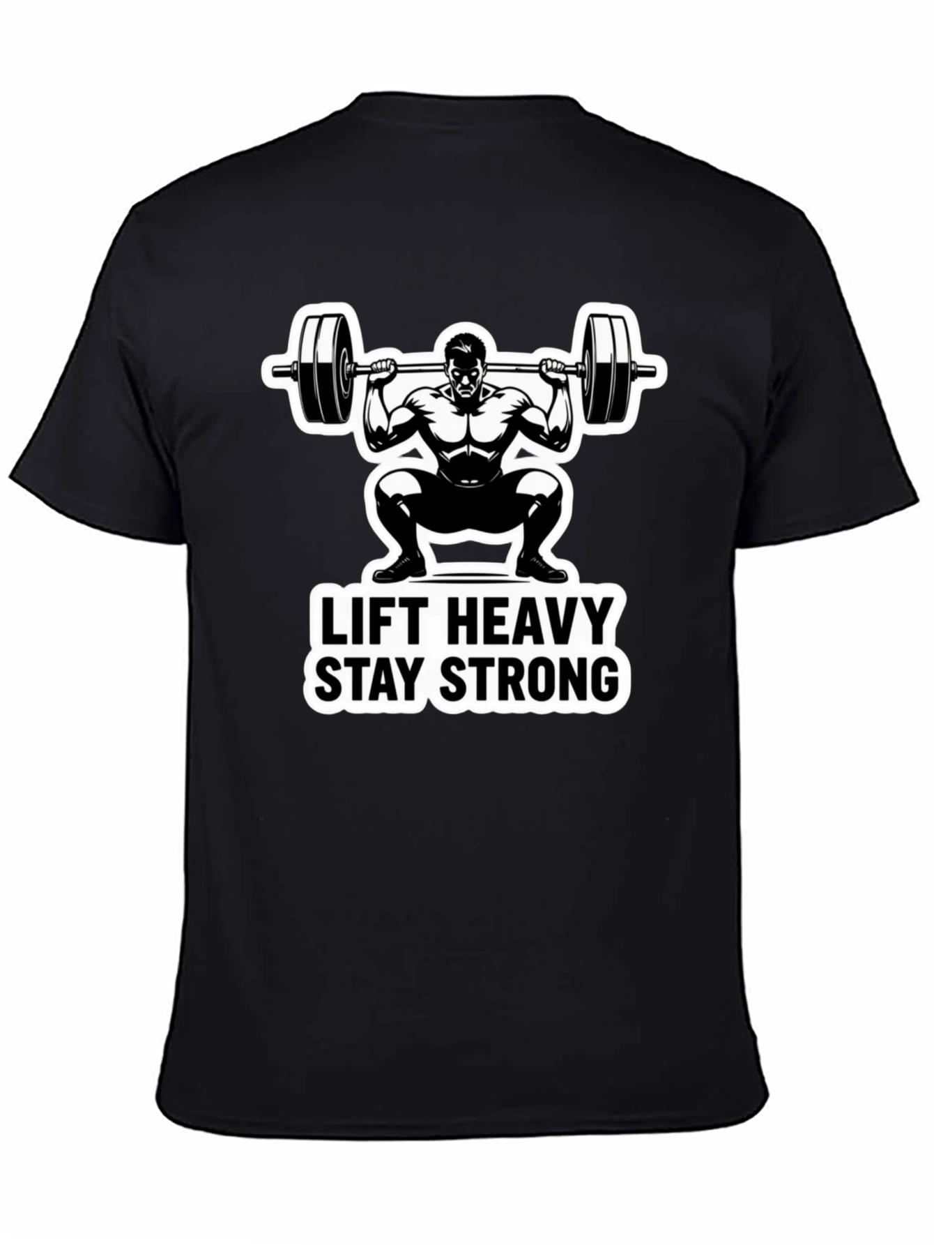 Black Lift Heavy Stay Strong Graphic T-Shirt view 4