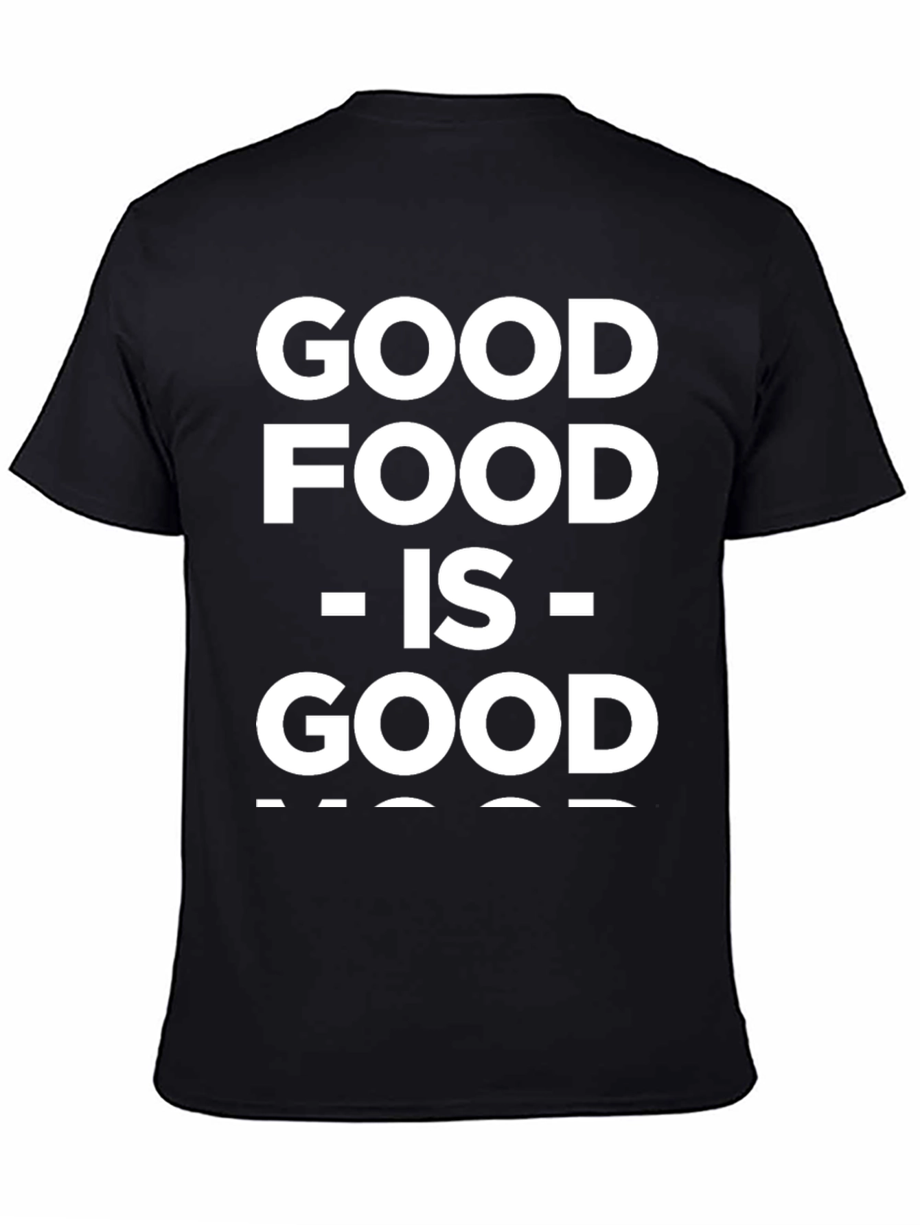 Black Good Food is Good Mood Graphic Tee view 4