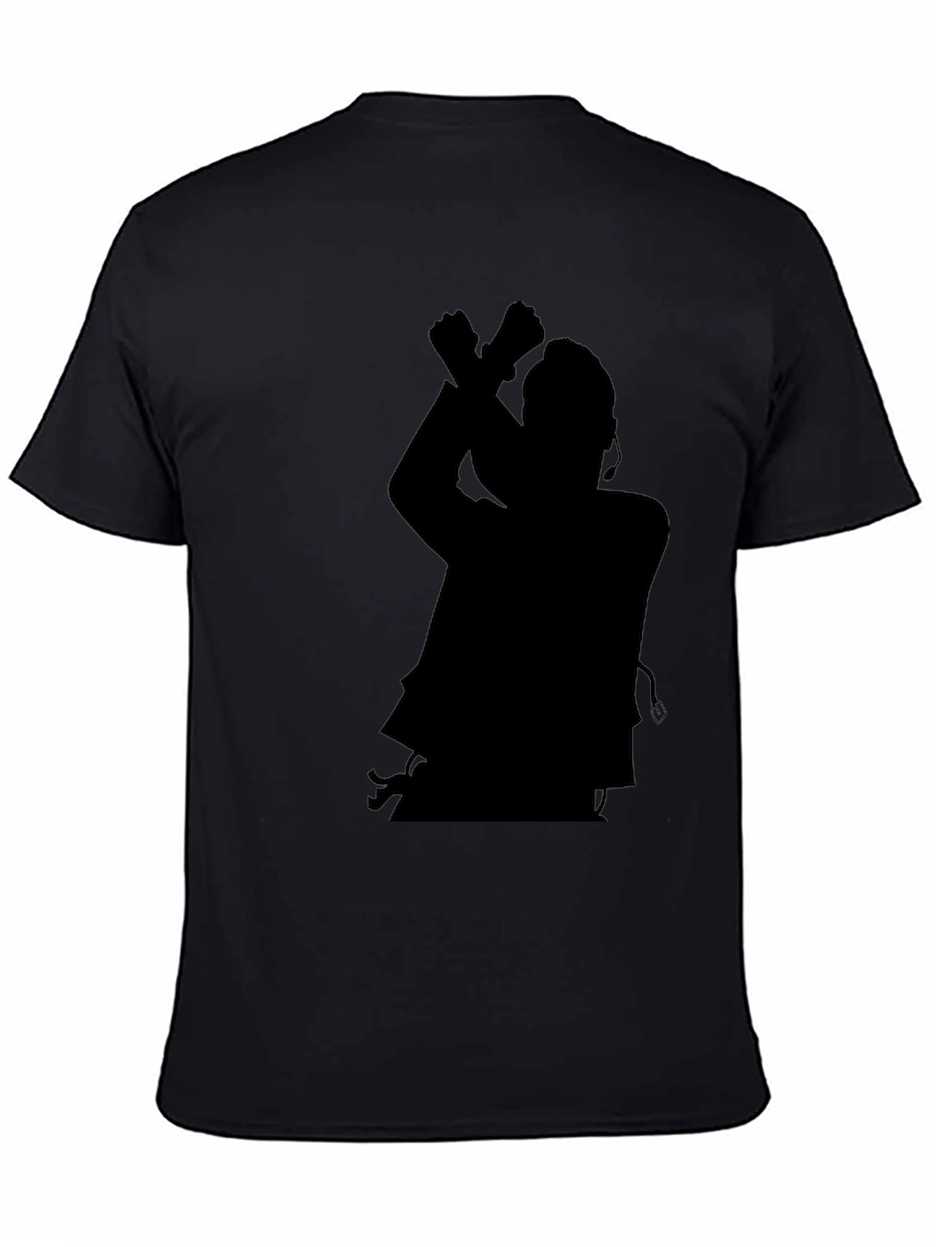 Black Silhouette Graphic Tee - Black Casual Shirt view 4