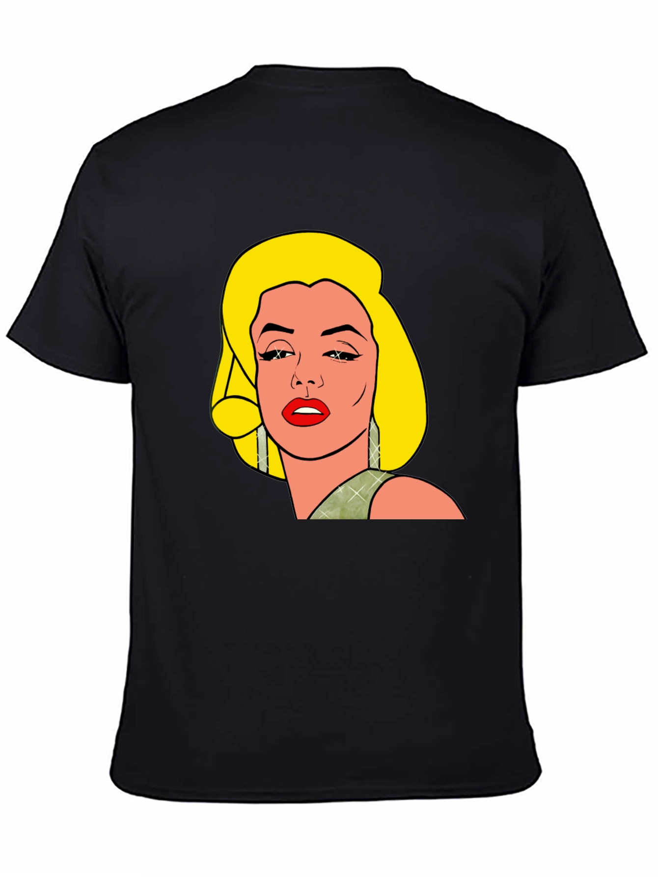 Black Pop Art Marilyn T-Shirt view 4