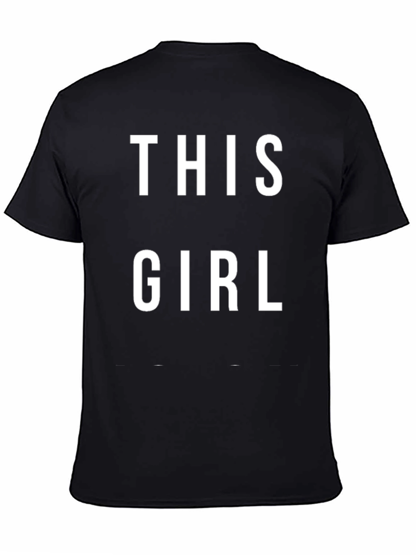 Black This Girl Graphic Tee - Black Cotton T-Shirt view 4