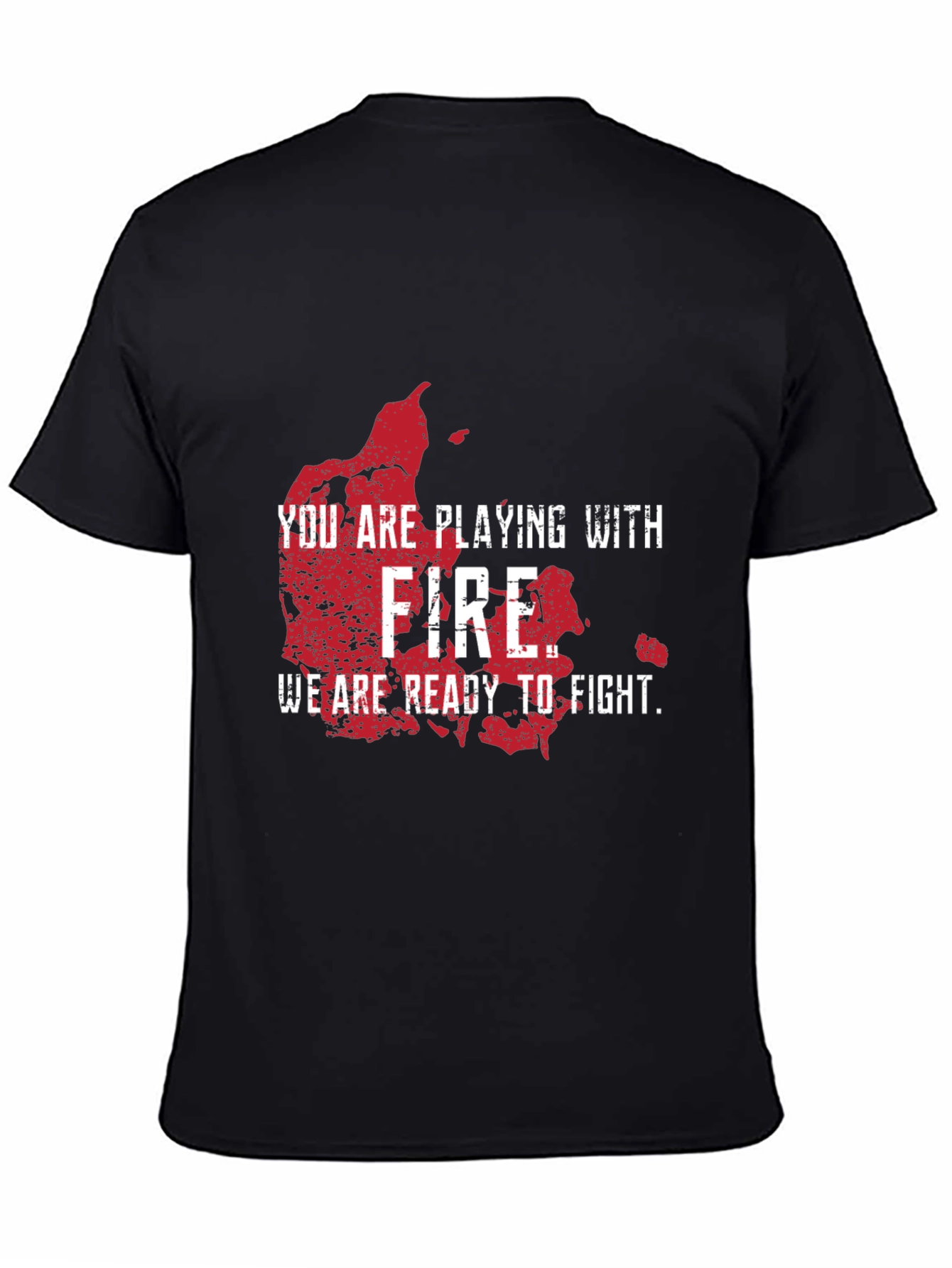 Black You are Playing with Fire T-Shirt view 4