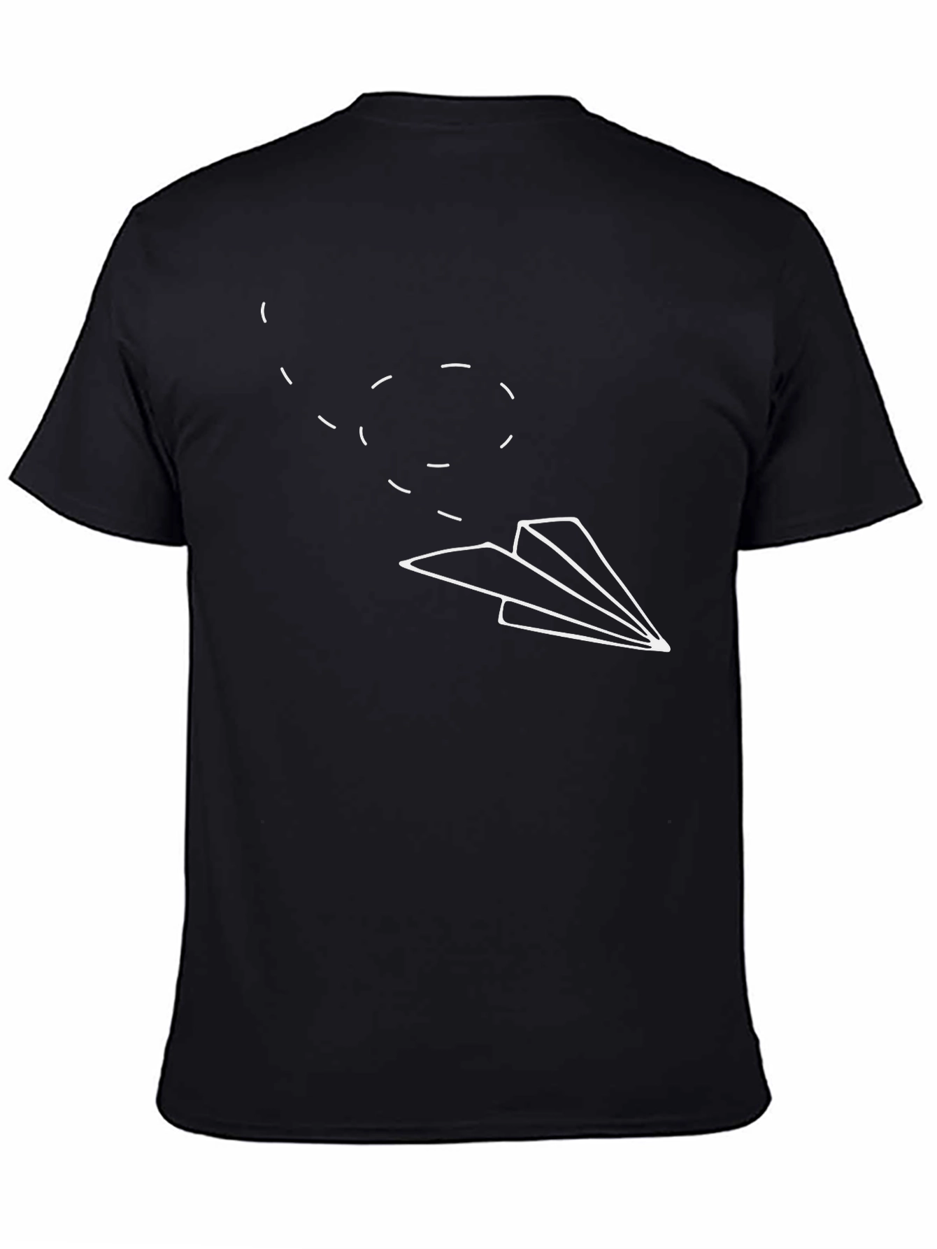 Black Paper Airplane Graphic Tee - Black view 4