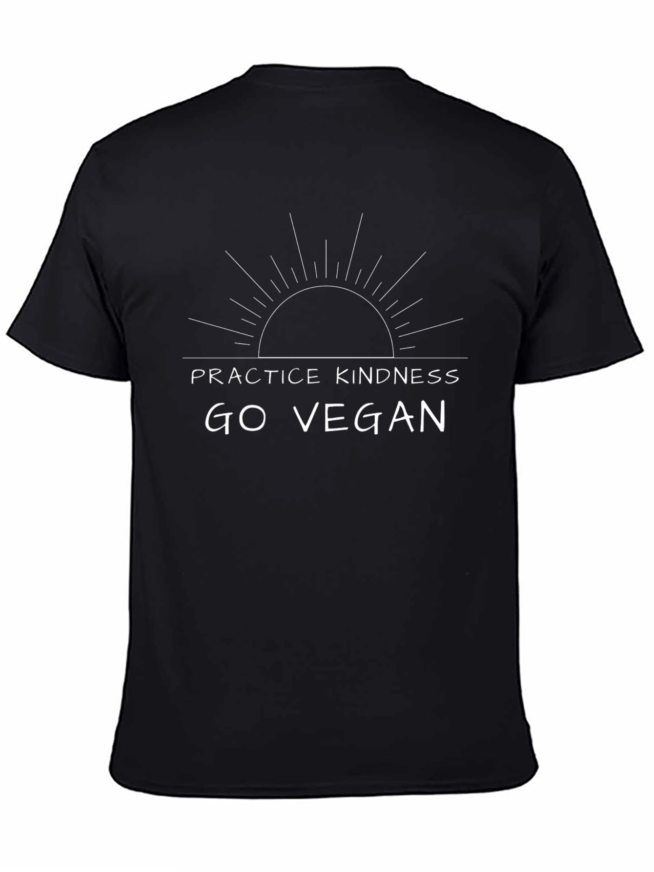 Black Practice Kindness Go Vegan Graphic Tee view 4
