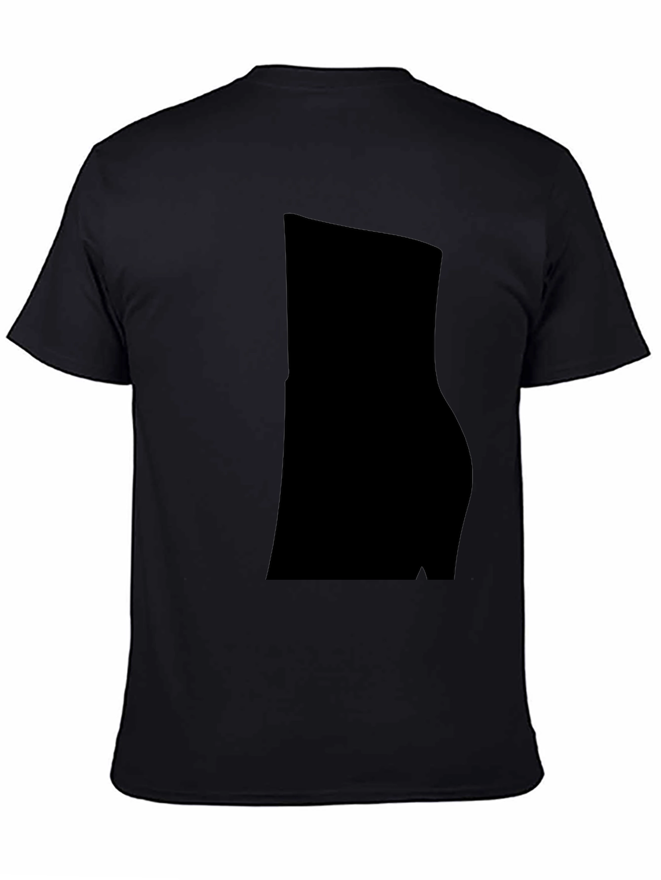 Black Men's Casual Black Cotton Blend T-Shirt view 4