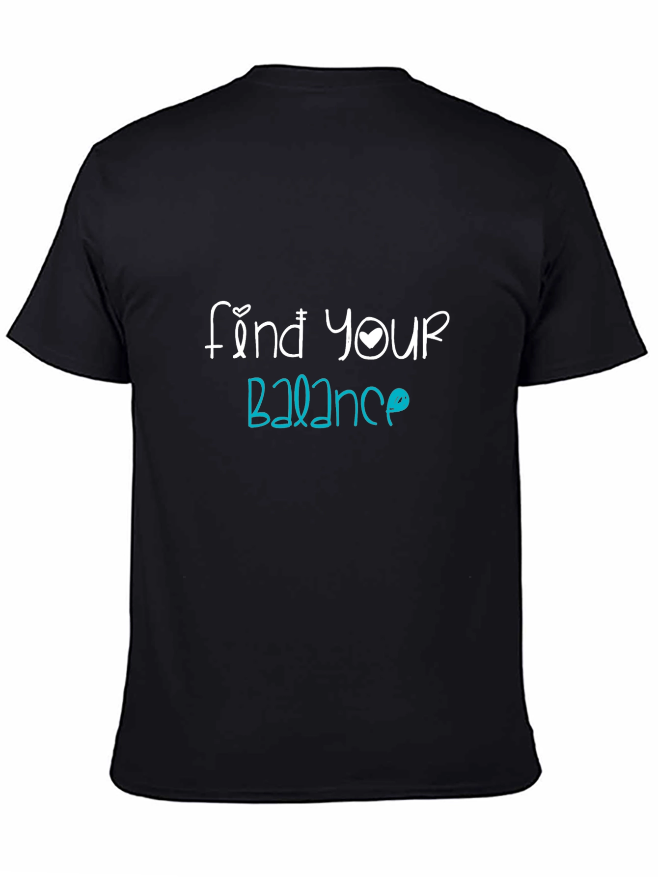 Black Find Your Balance Graphic Tee - Black Cotton Blend view 4