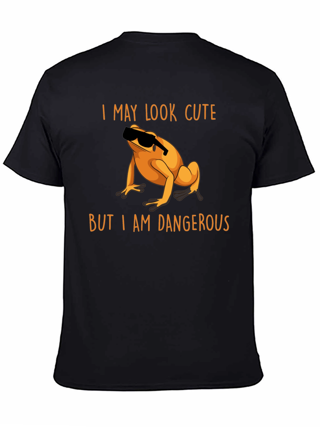 Black Cute But Dangerous Frog T-Shirt view 4