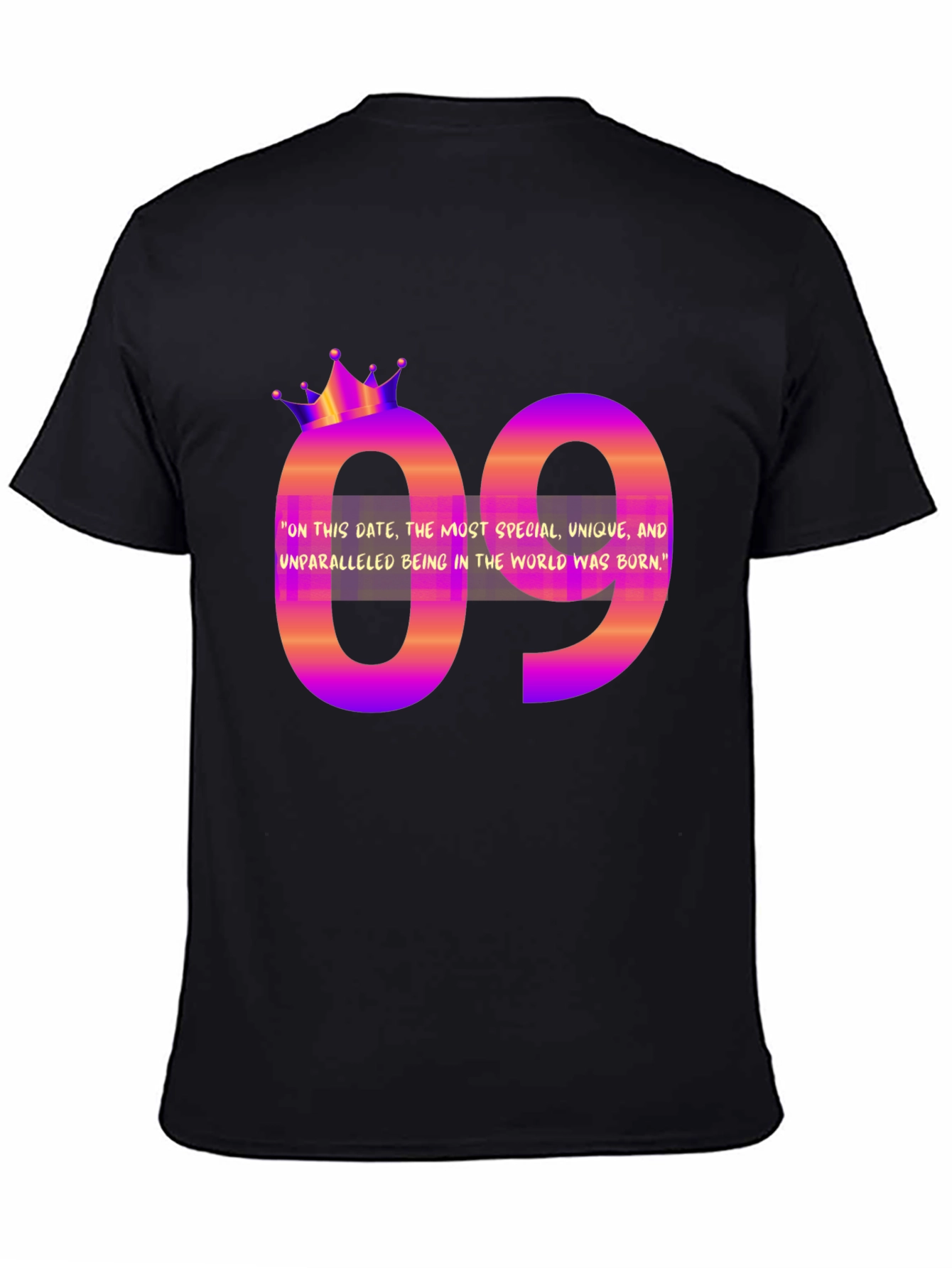 Black Birthday Month T-shirt: 09  Special Unique Tee view 4