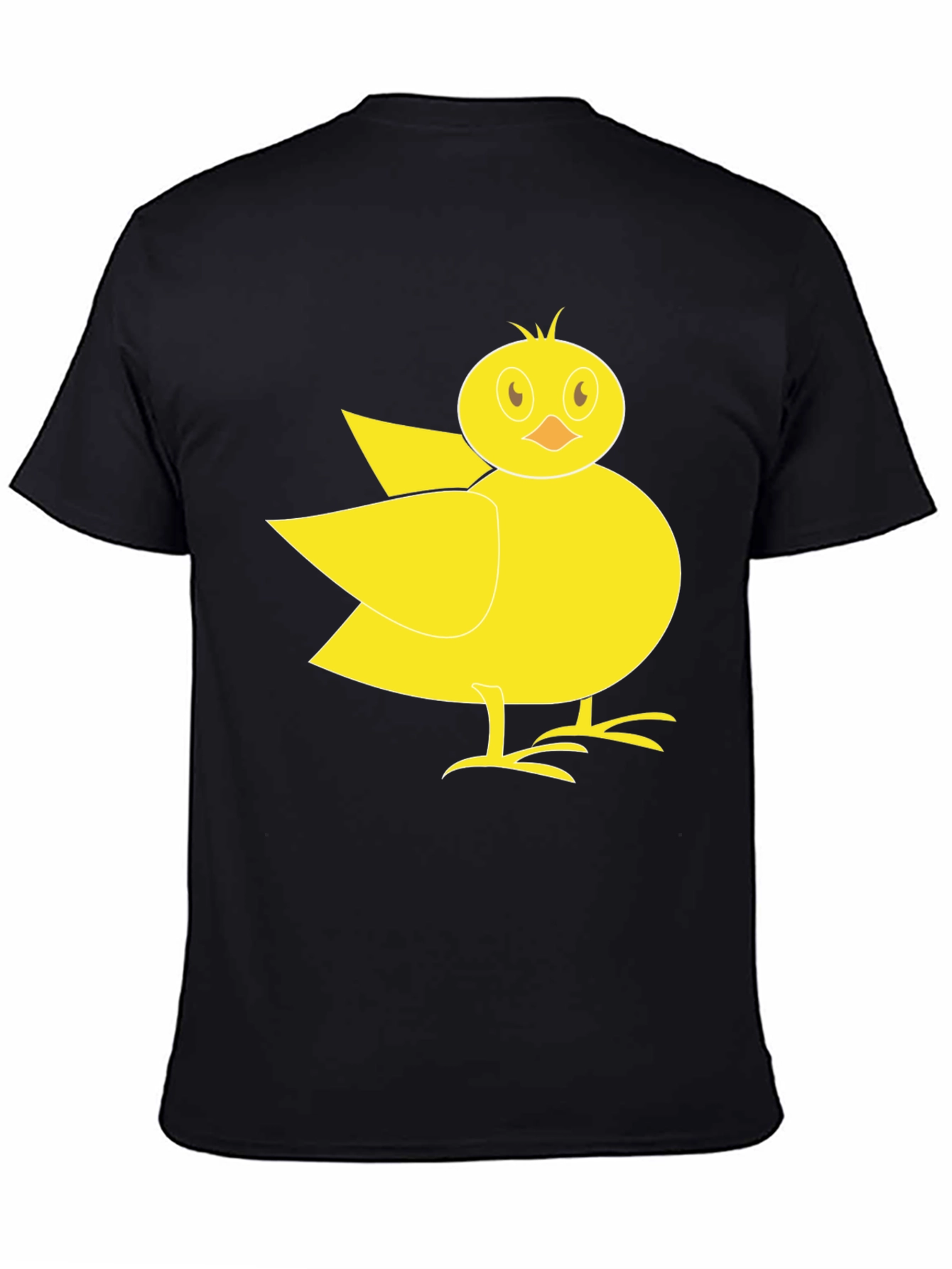 Black Cute Yellow Chick Graphic Tee - Black T-Shirt view 4