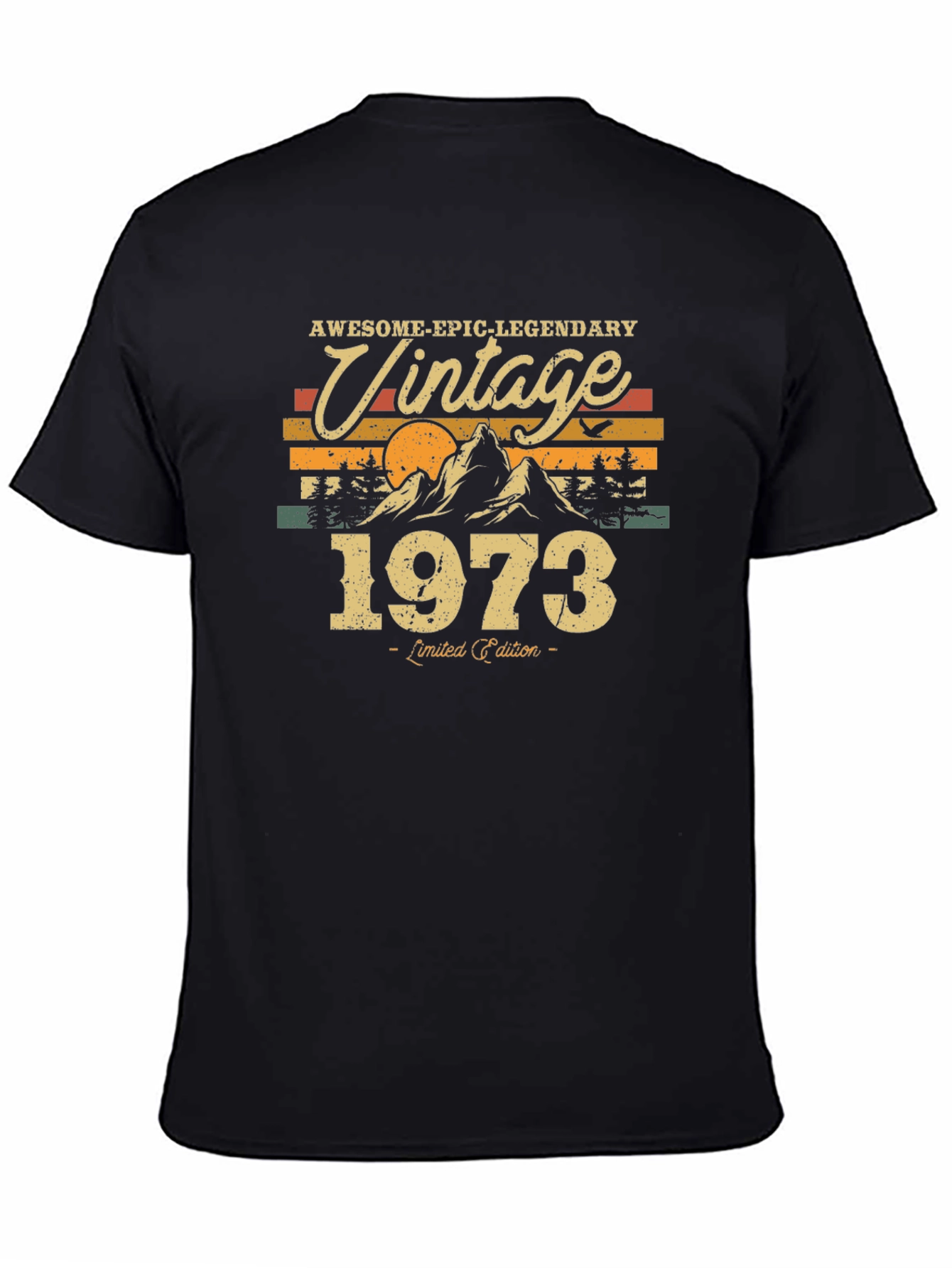 Black Vintage 1973 T-Shirt - Awesome Epic Legendary view 4