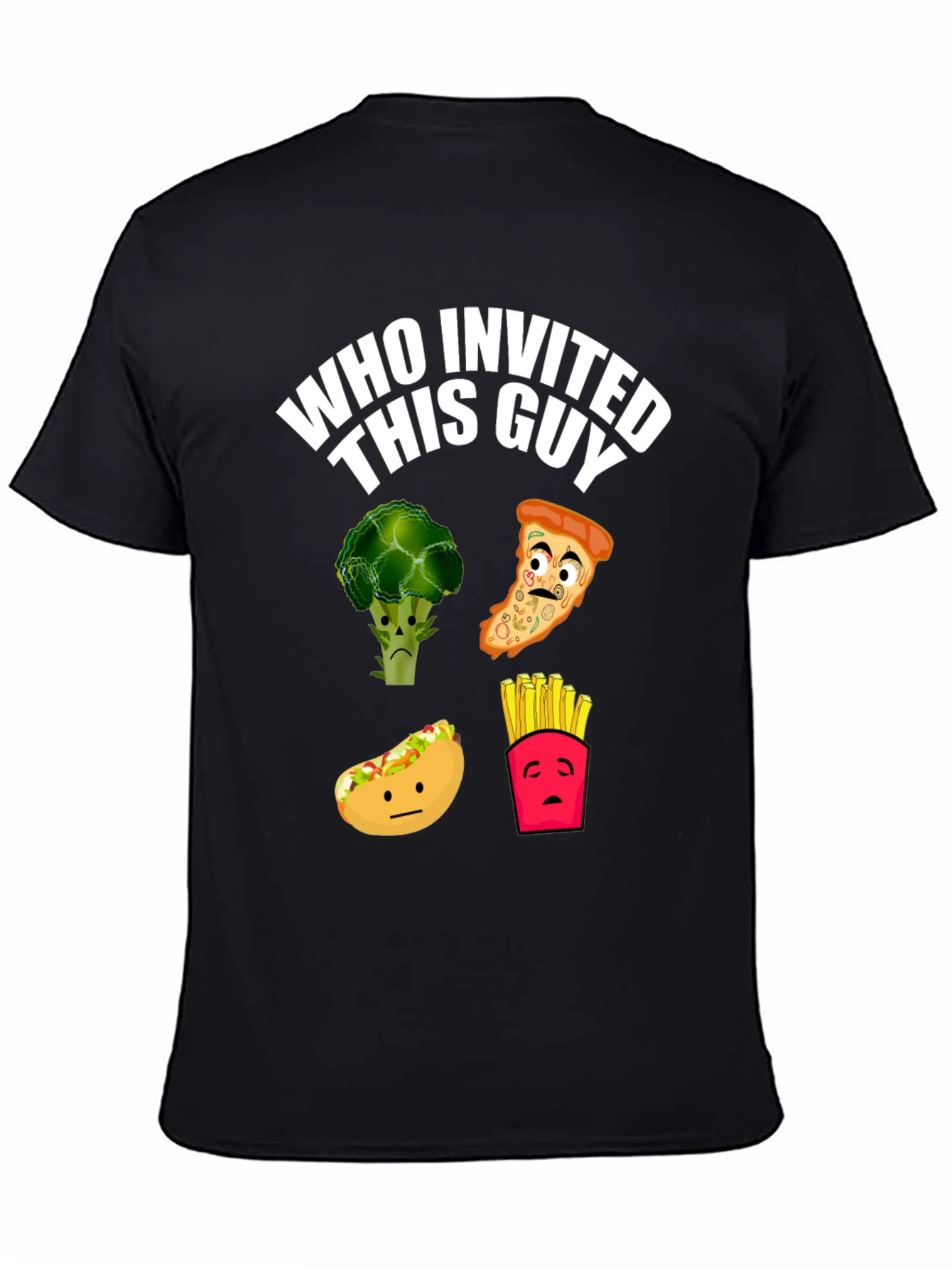 Black Who Invited This Guy T-Shirt view 4
