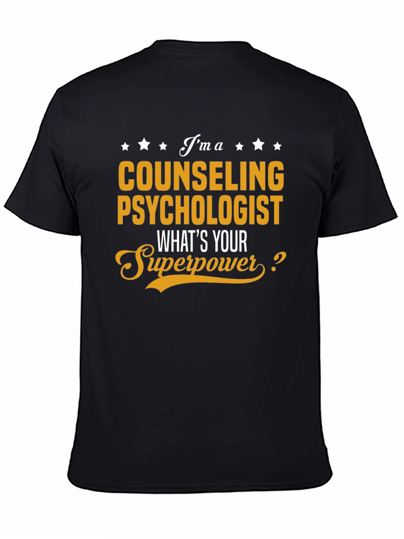 Black Counseling Psychologist Superpower T-Shirt view 4