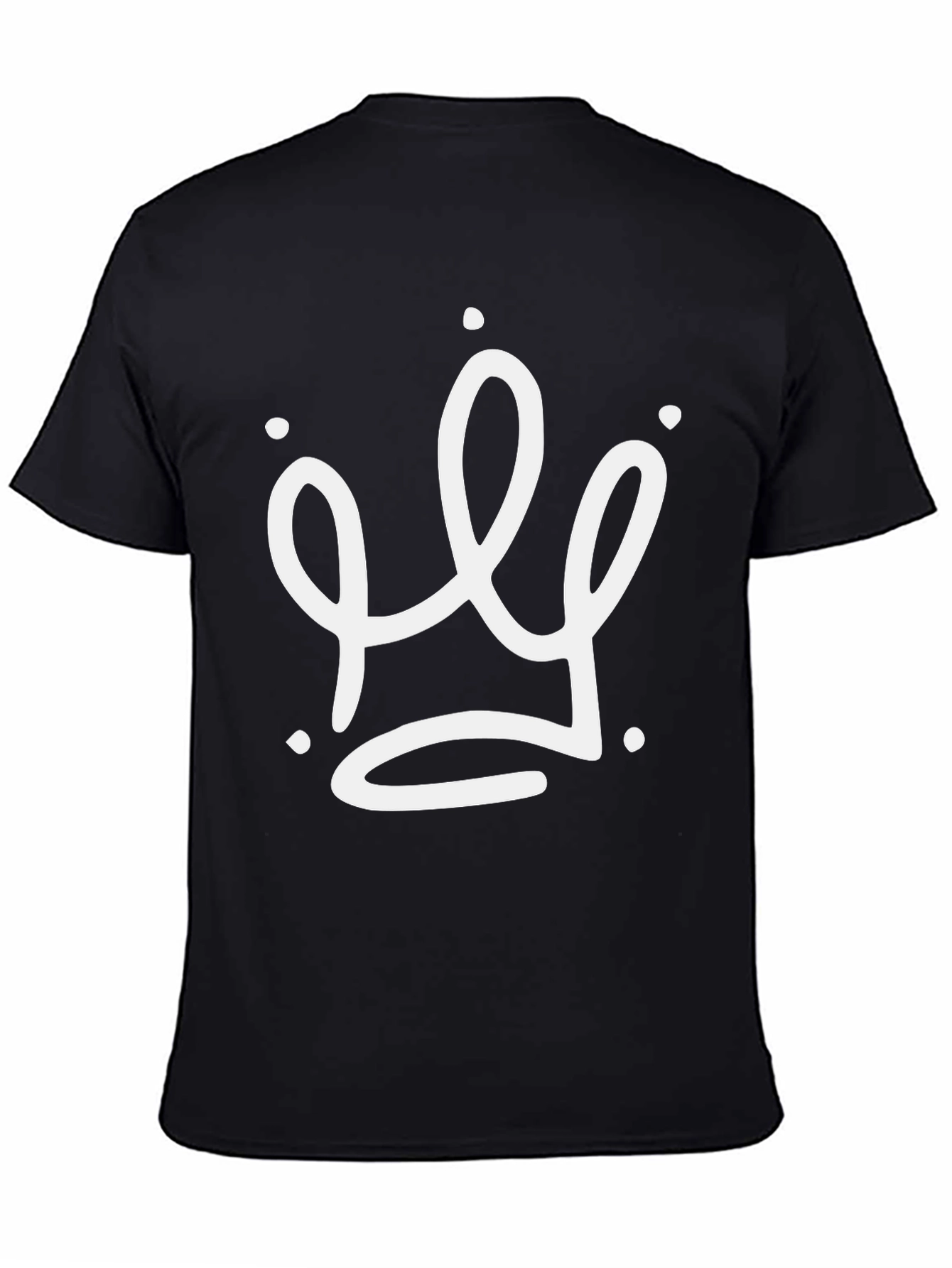 Black Crown Graphic Tee - Stylish Black Cotton T-Shirt view 4