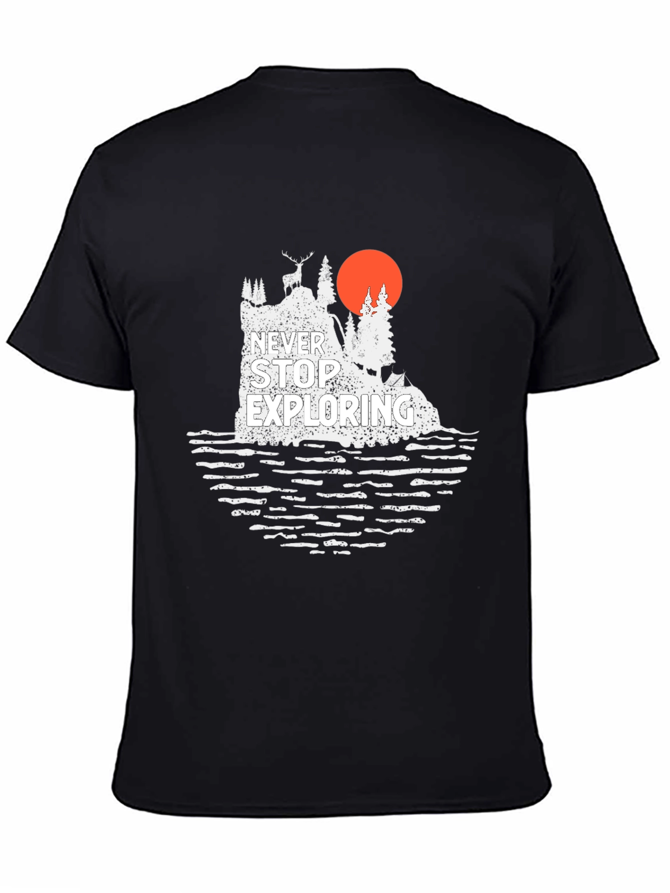 Black Never Stop Exploring Graphic Tee view 4