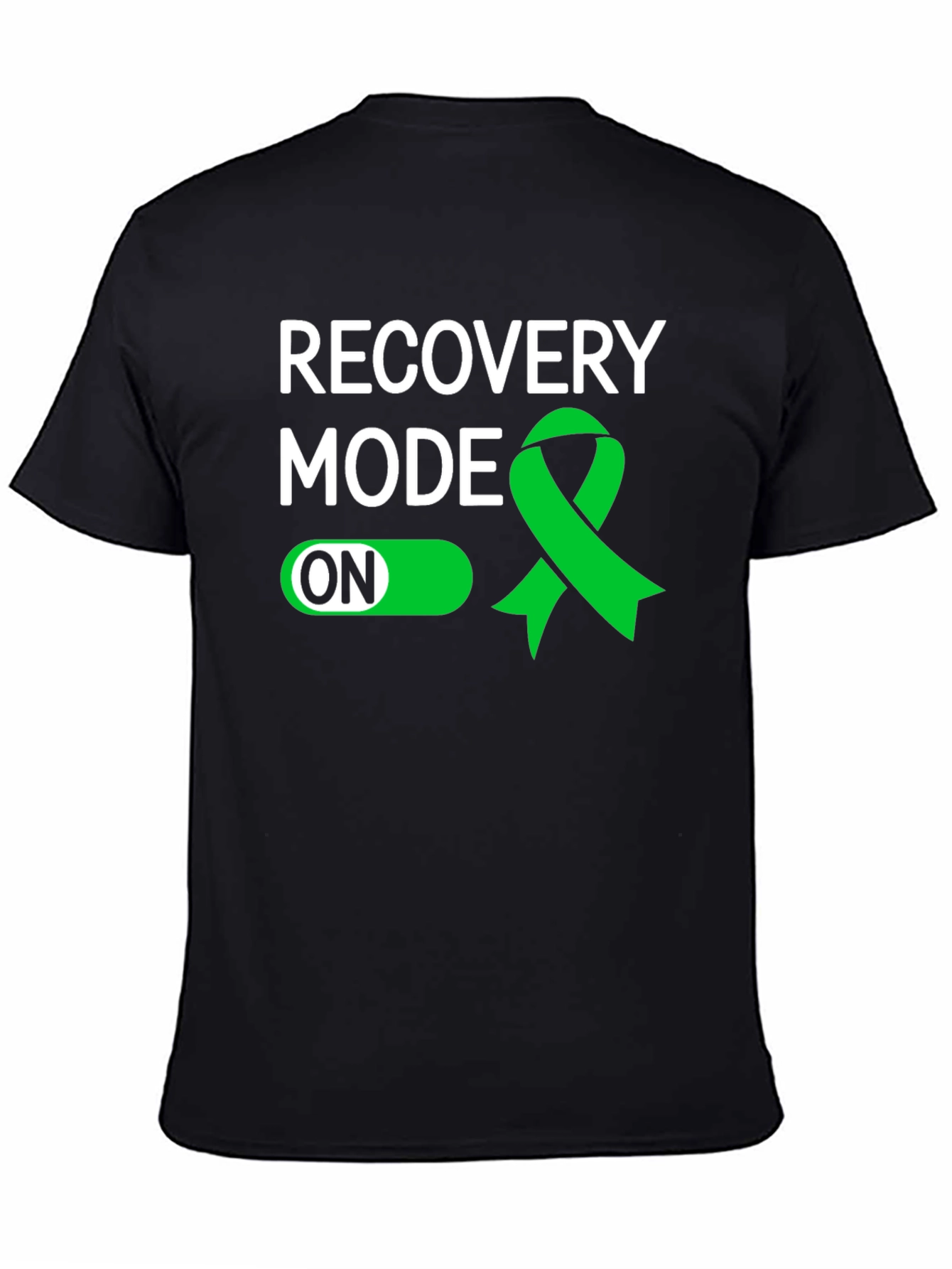 Black Recovery Mode ON T-Shirt - Mental Health Awareness view 4