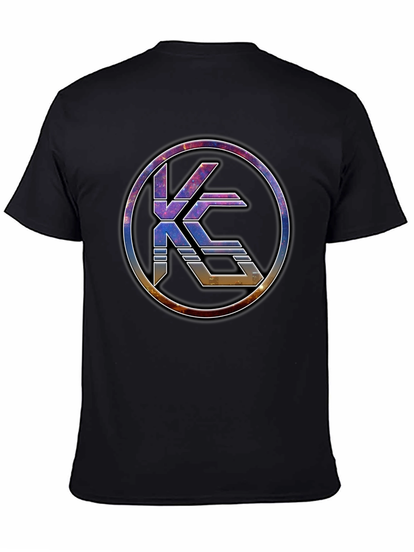 Black KC Logo Black T-Shirt - Modern Graphic Tee view 4