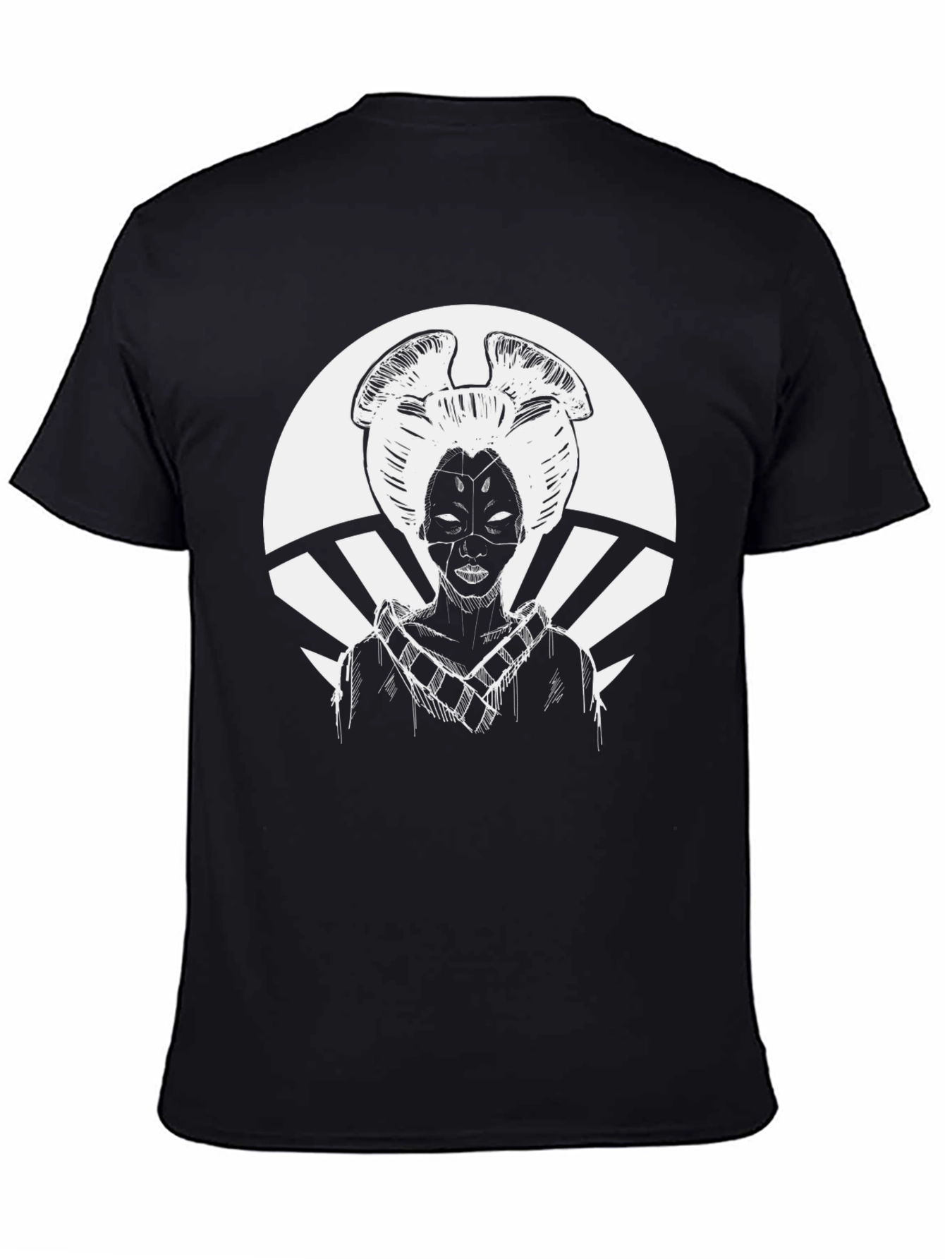 Black Geisha Graphic Black T-Shirt view 4