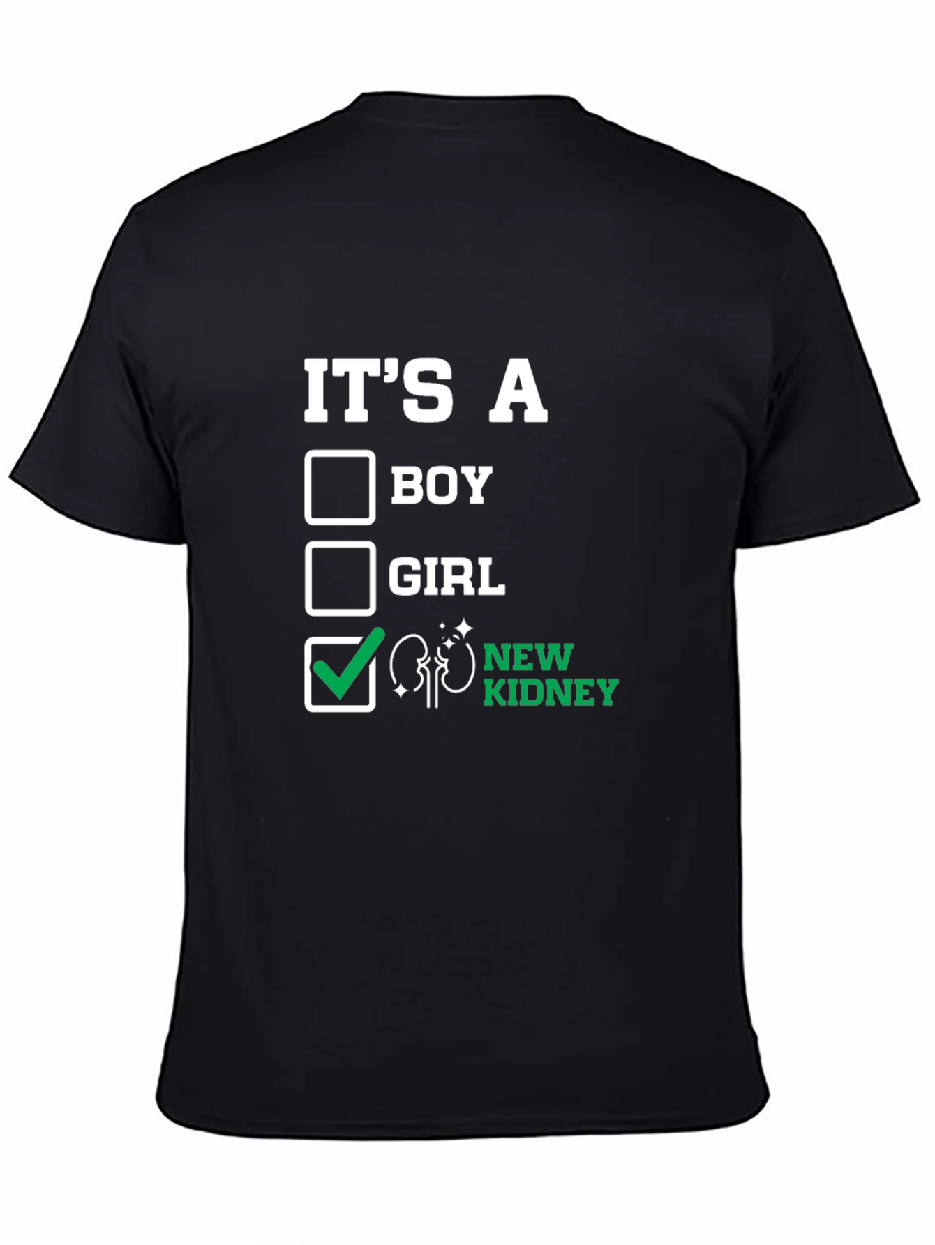 Black It's A New Kidney Black Graphic T-Shirt view 4