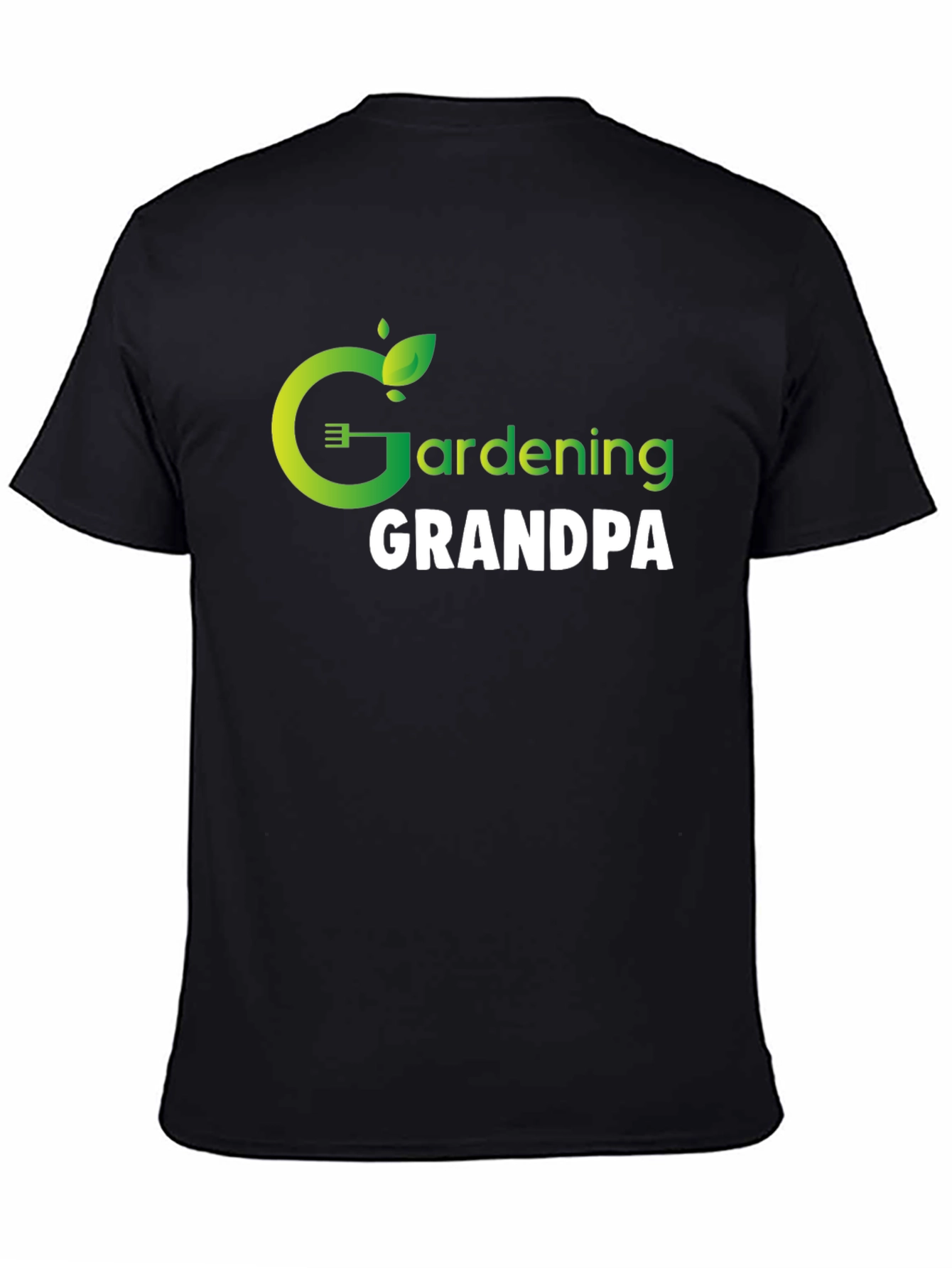 Black Gardening Grandpa Graphic T-Shirt view 4