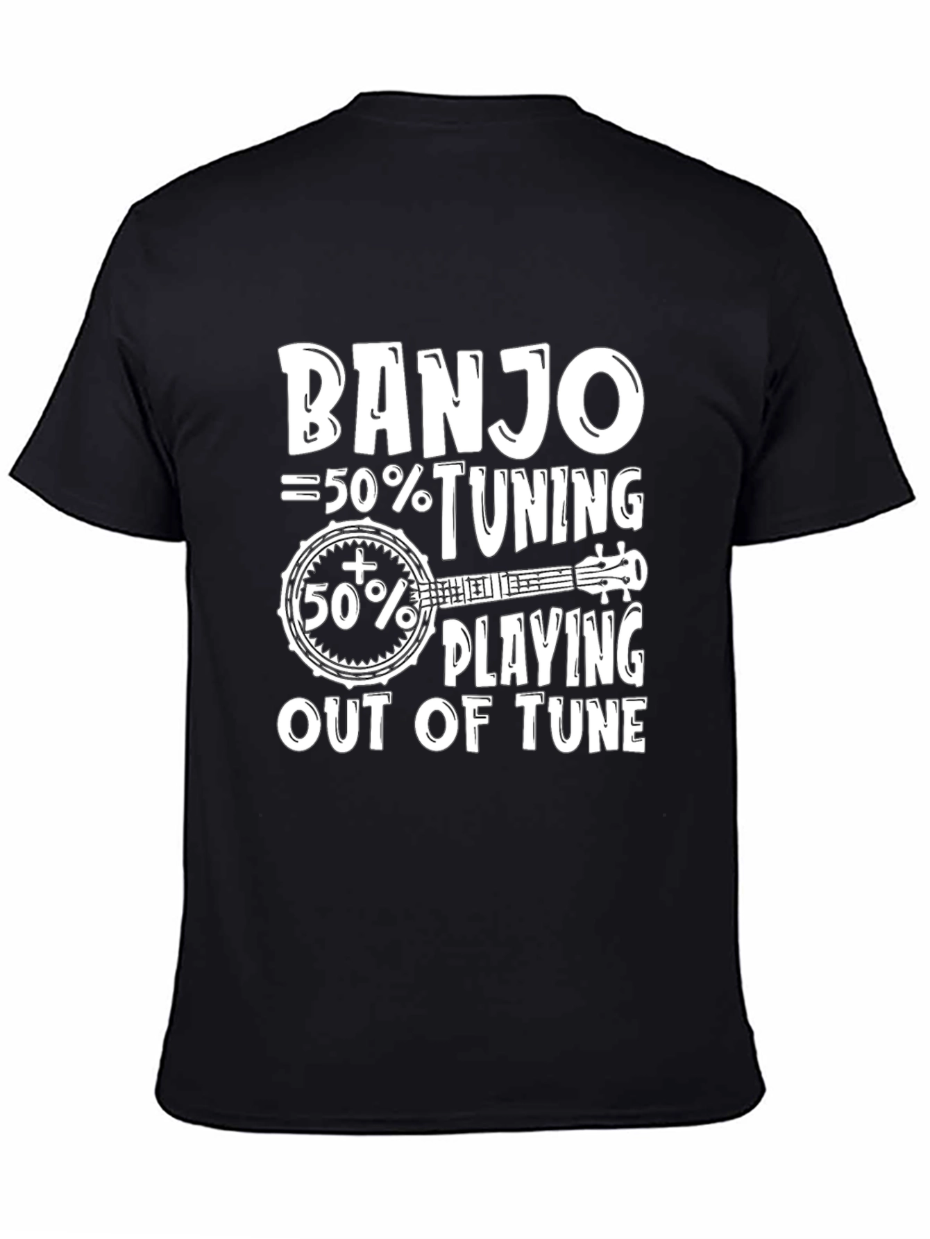 Black Banjo Lover T-Shirt: Tuning and Playing Fun view 4