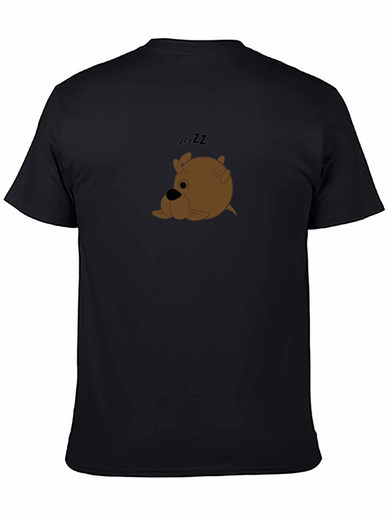Black Sleeping Dog Graphic Tee - Men's Black T-Shirt view 4