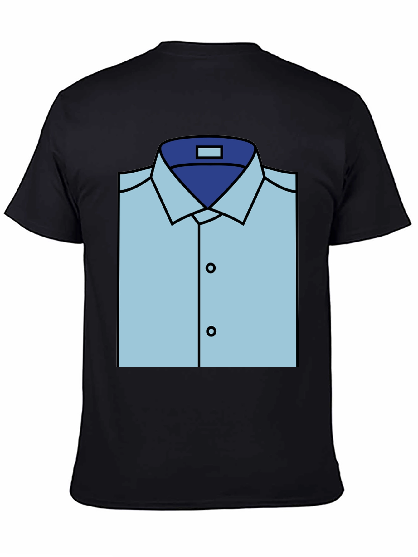 Black Novelty Dress Shirt Graphic Tee view 4