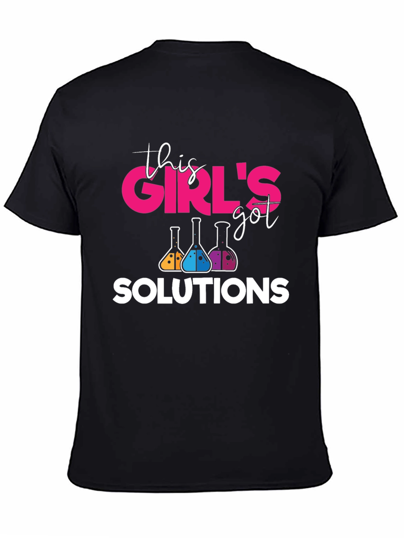 Black Girl's Got Solutions Science T-Shirt view 4