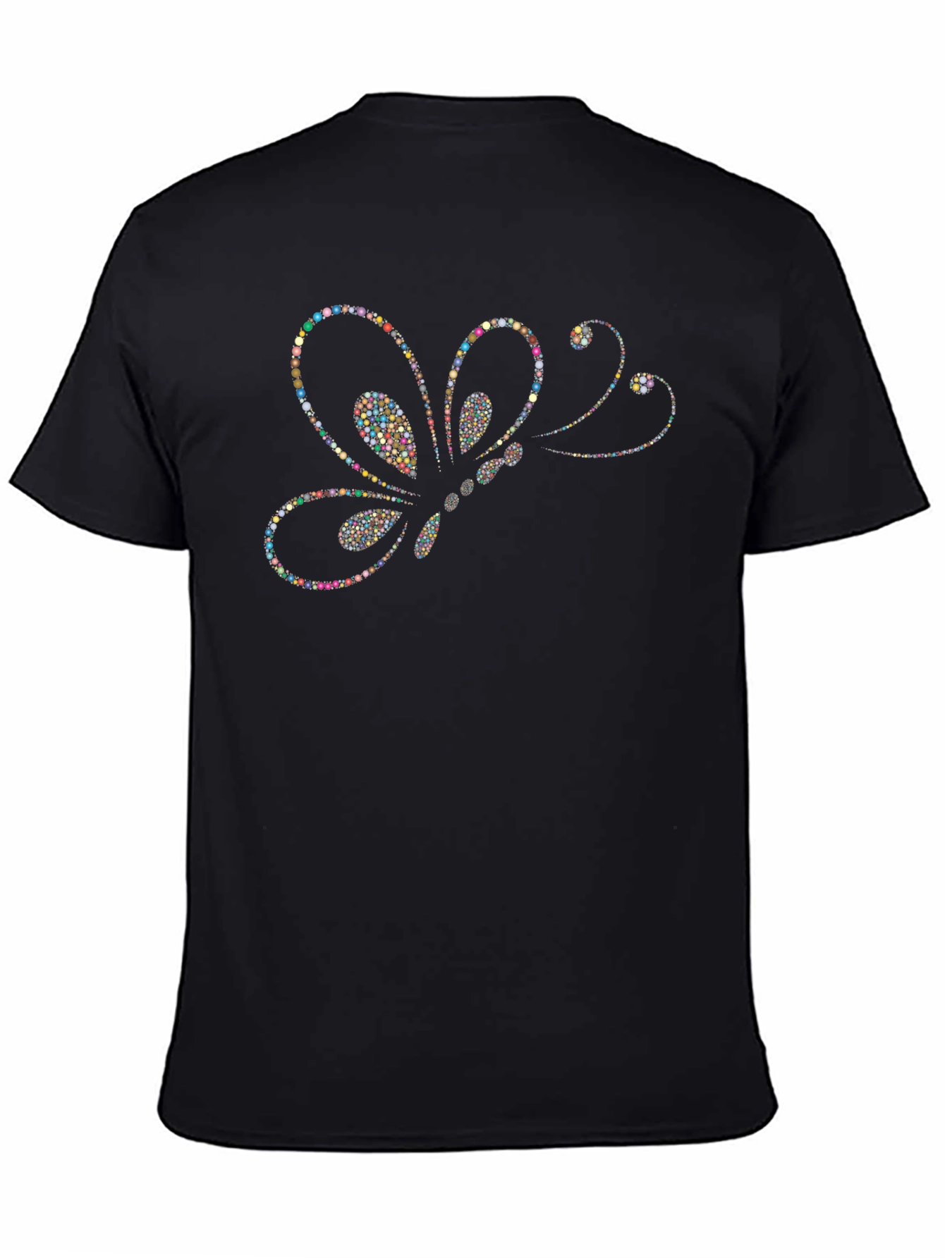 Black Butterfly Graphic Black T-Shirt view 4