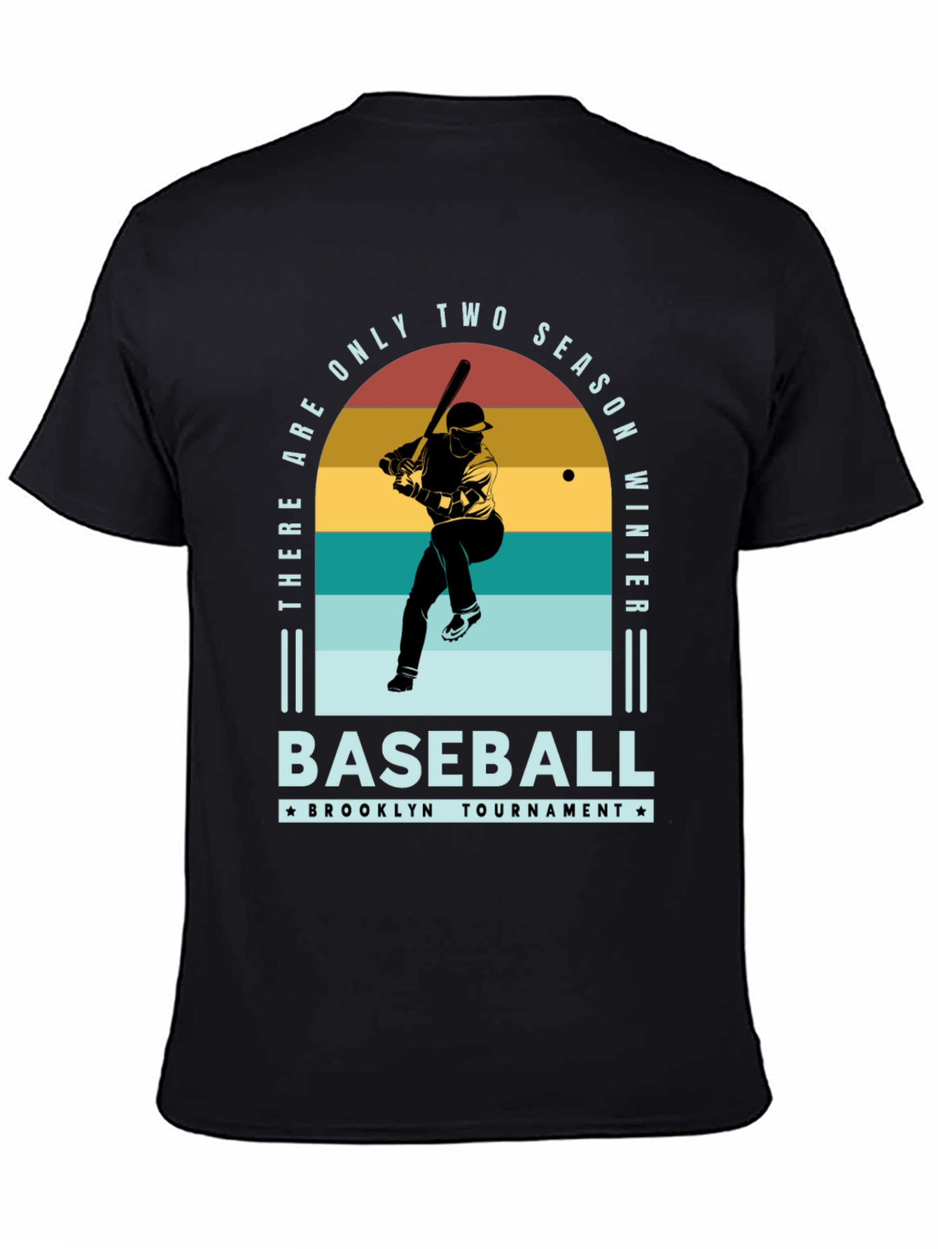 Black Vintage Baseball T-Shirt - Brooklyn Tournament view 4