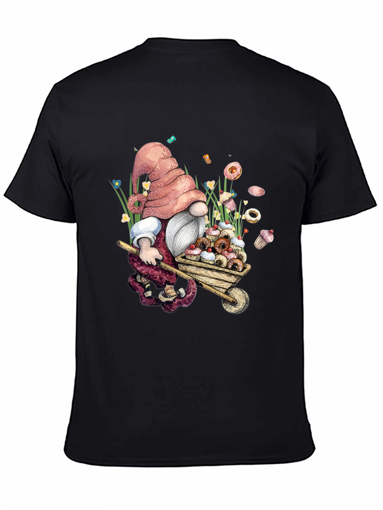 Black Gnome Sweet Treats T-Shirt view 4