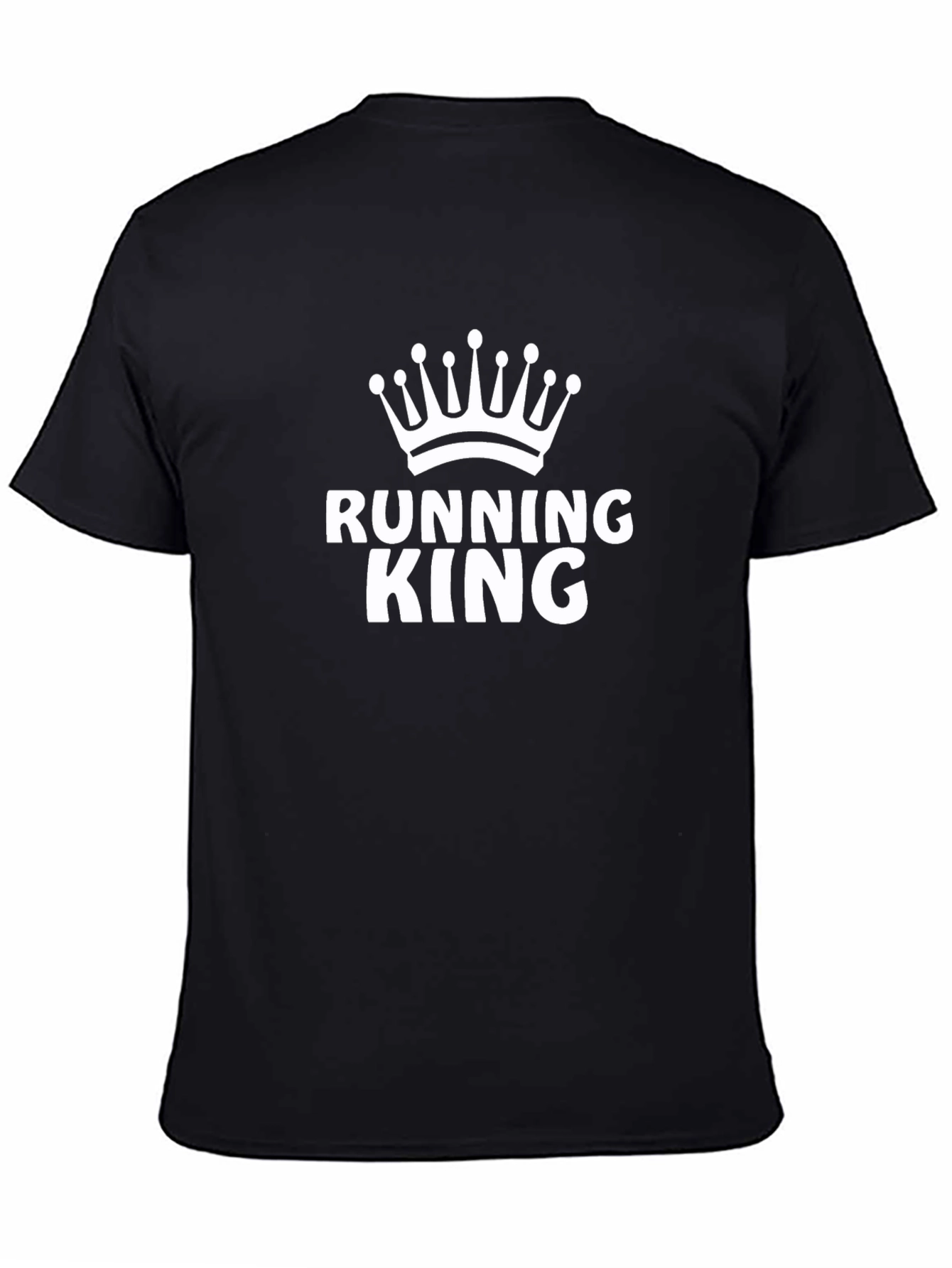 Black Running King Graphic Tee - Black Cotton T-Shirt view 4
