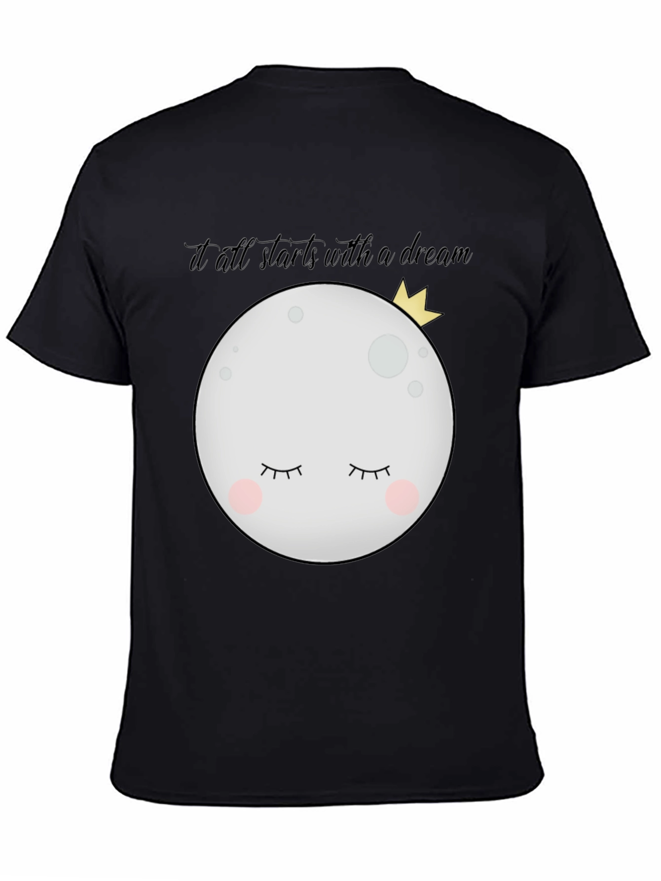 Black Dreamy Moon Graphic Tee view 4