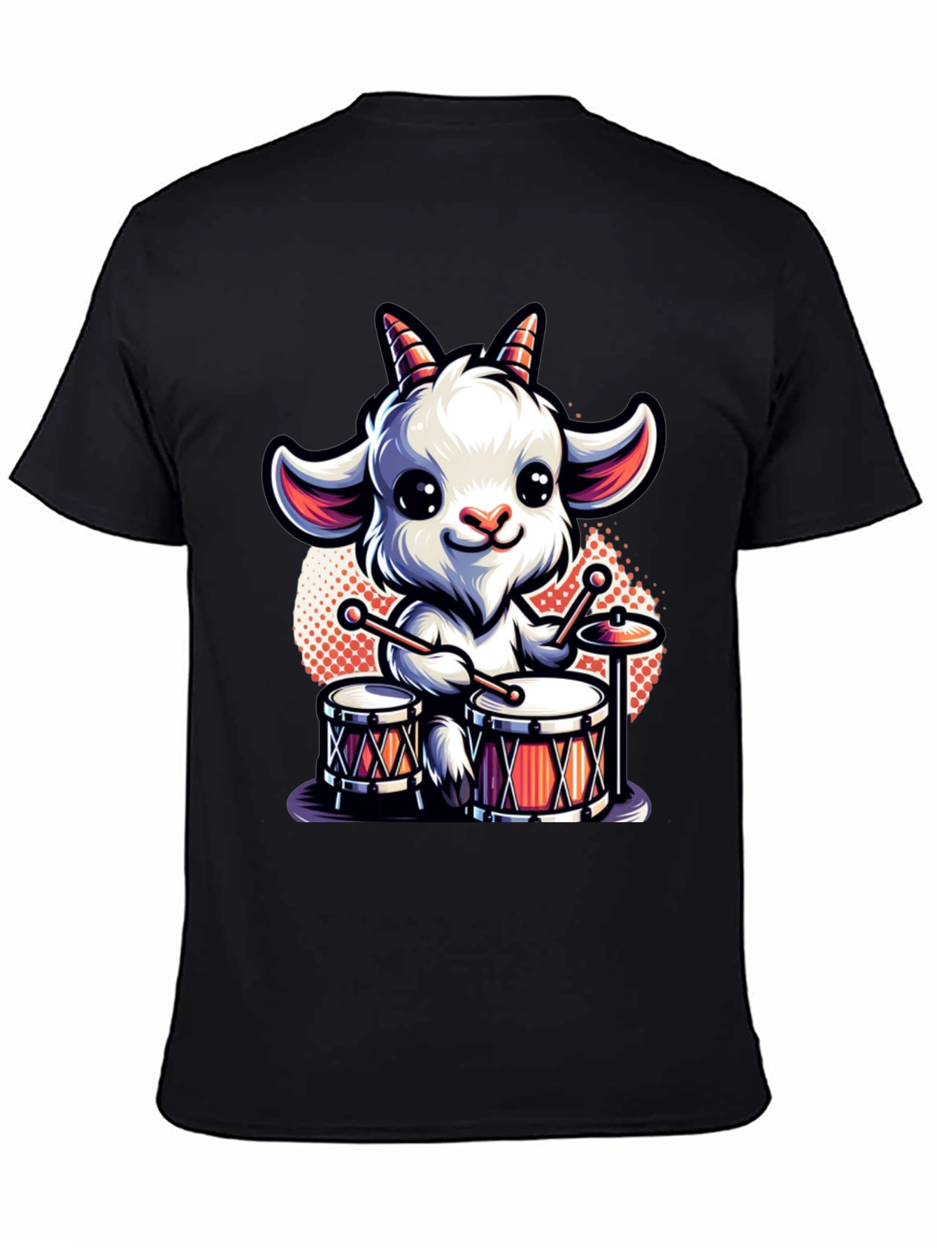 Black Goat Drummer Graphic Tee - Black view 4