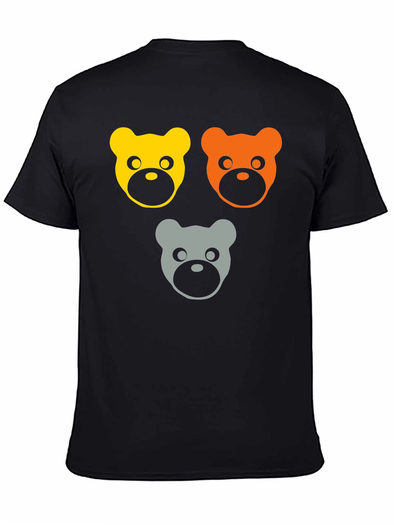 Black Cute Bears Graphic Tee - Black T-Shirt view 4