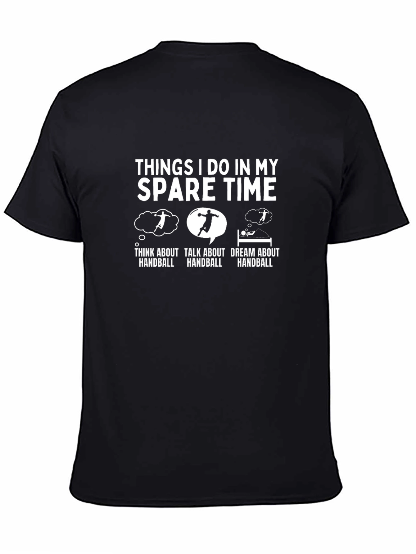 Black Handball Spare Time T-Shirt view 4