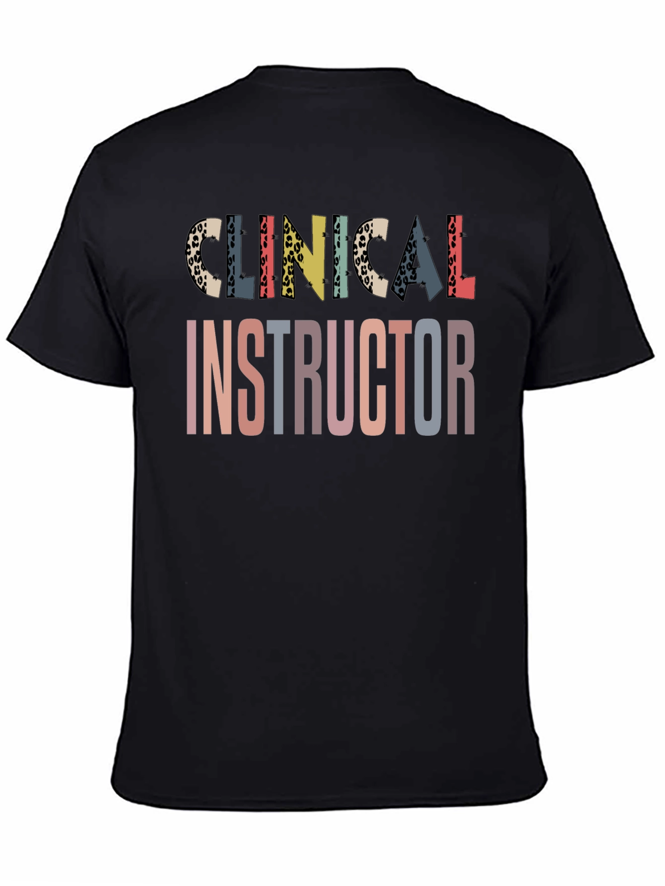 Black Clinical Instructor Graphic Tee view 4