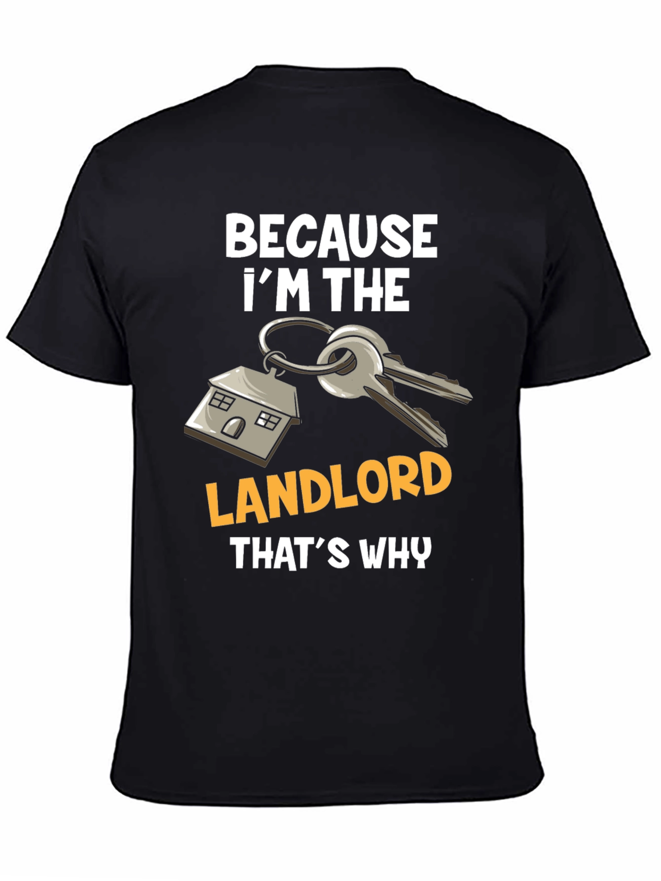 Black Landlord T-Shirt: Because I'm The Landlord, That's Why view 4